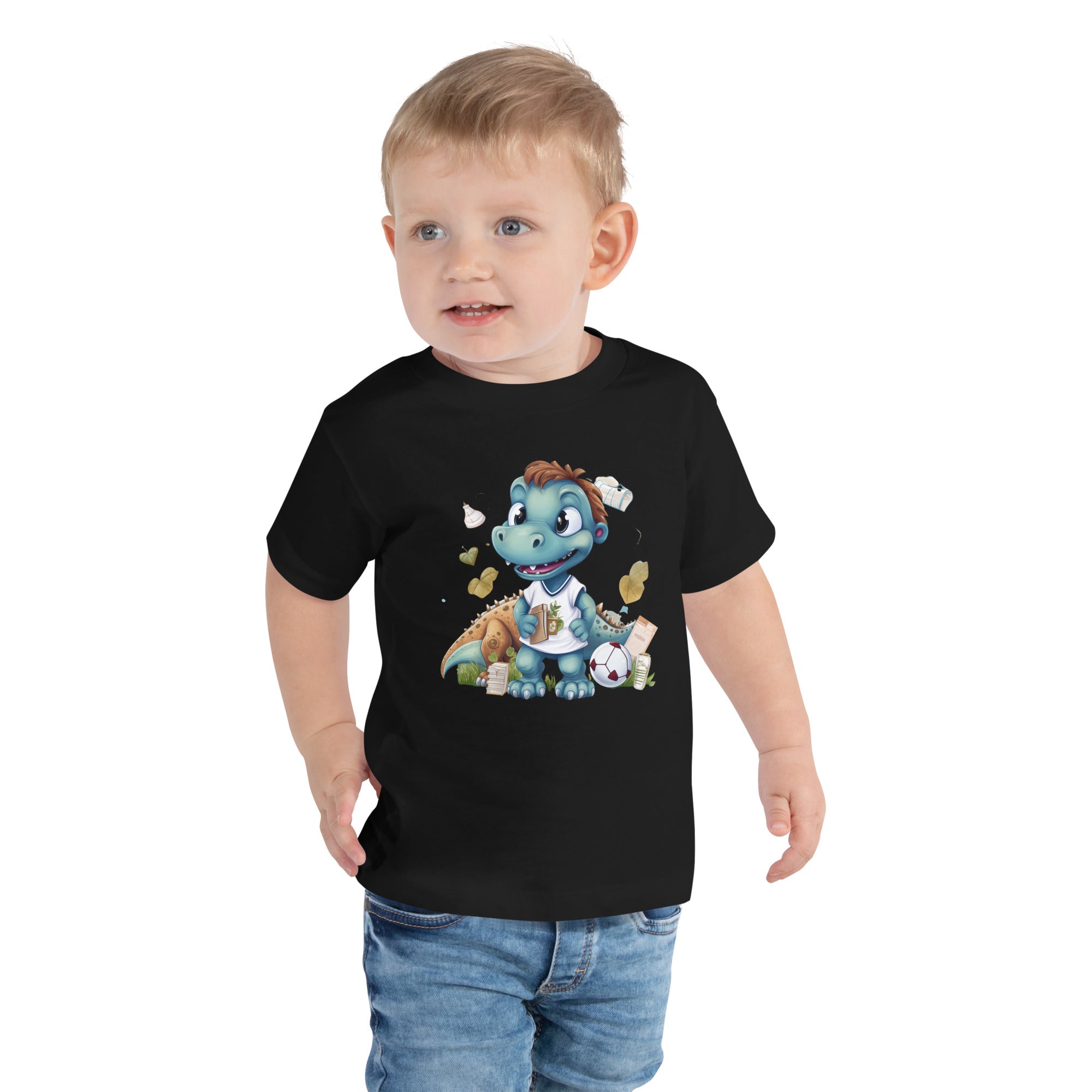 Toddler Short Sleeve Tee Cute Dinosaur