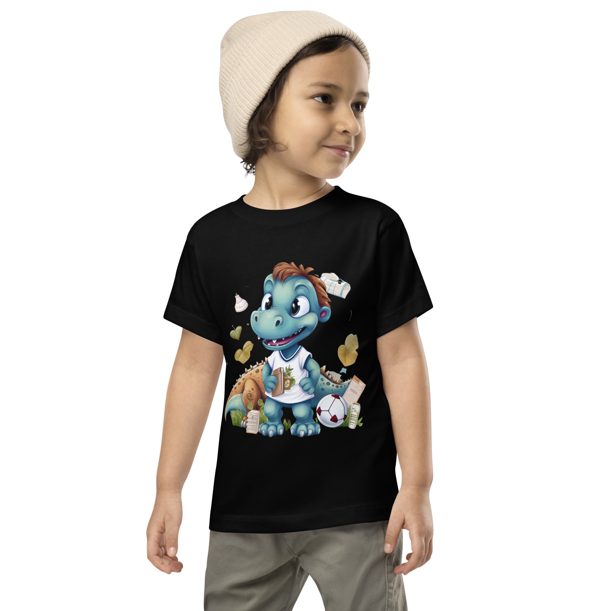 Toddler Short Sleeve Tee Cute Dinosaur