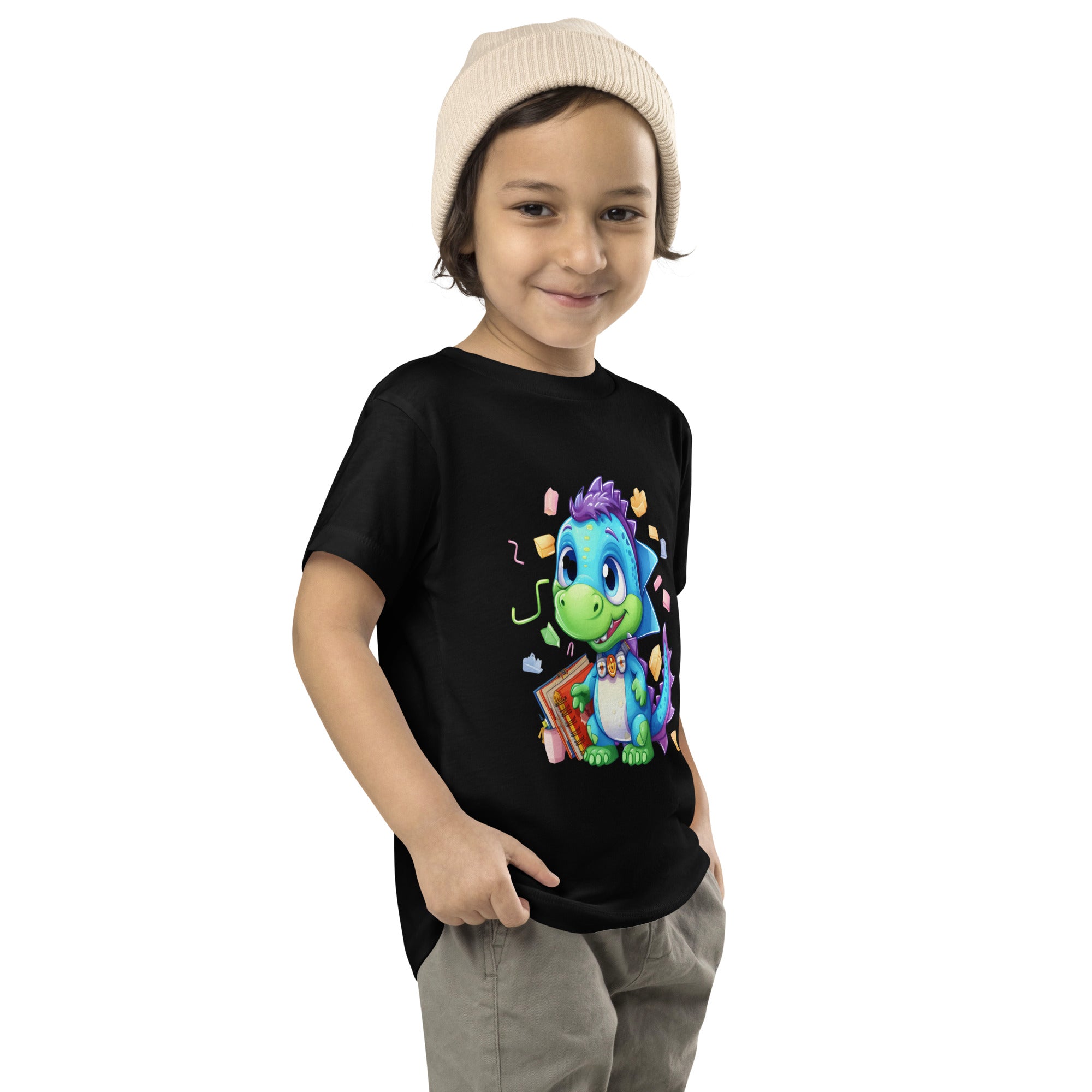Toddler Short Sleeve Tee Cute Dinosaur