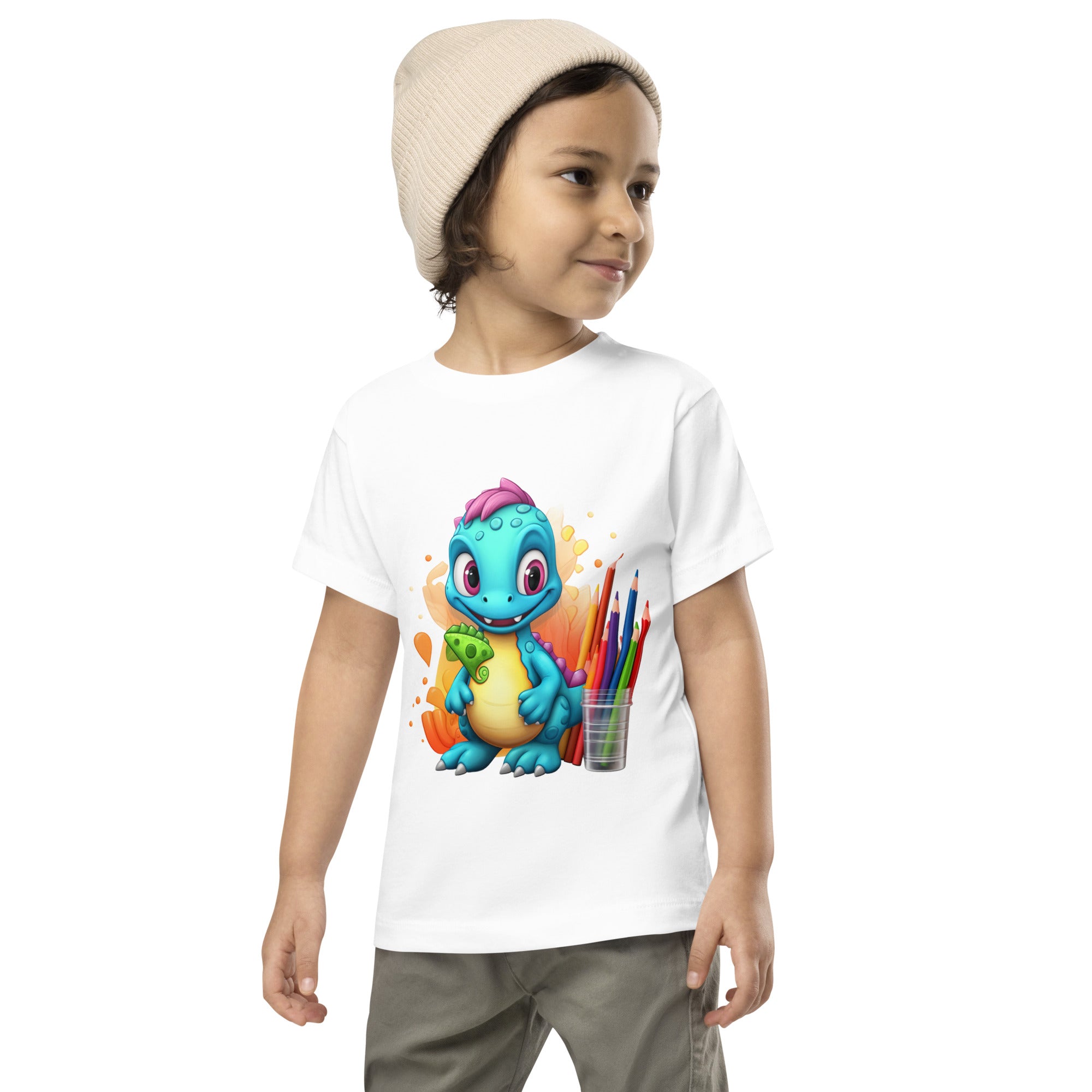 Toddler Short Sleeve Tee Cute Dinosaur