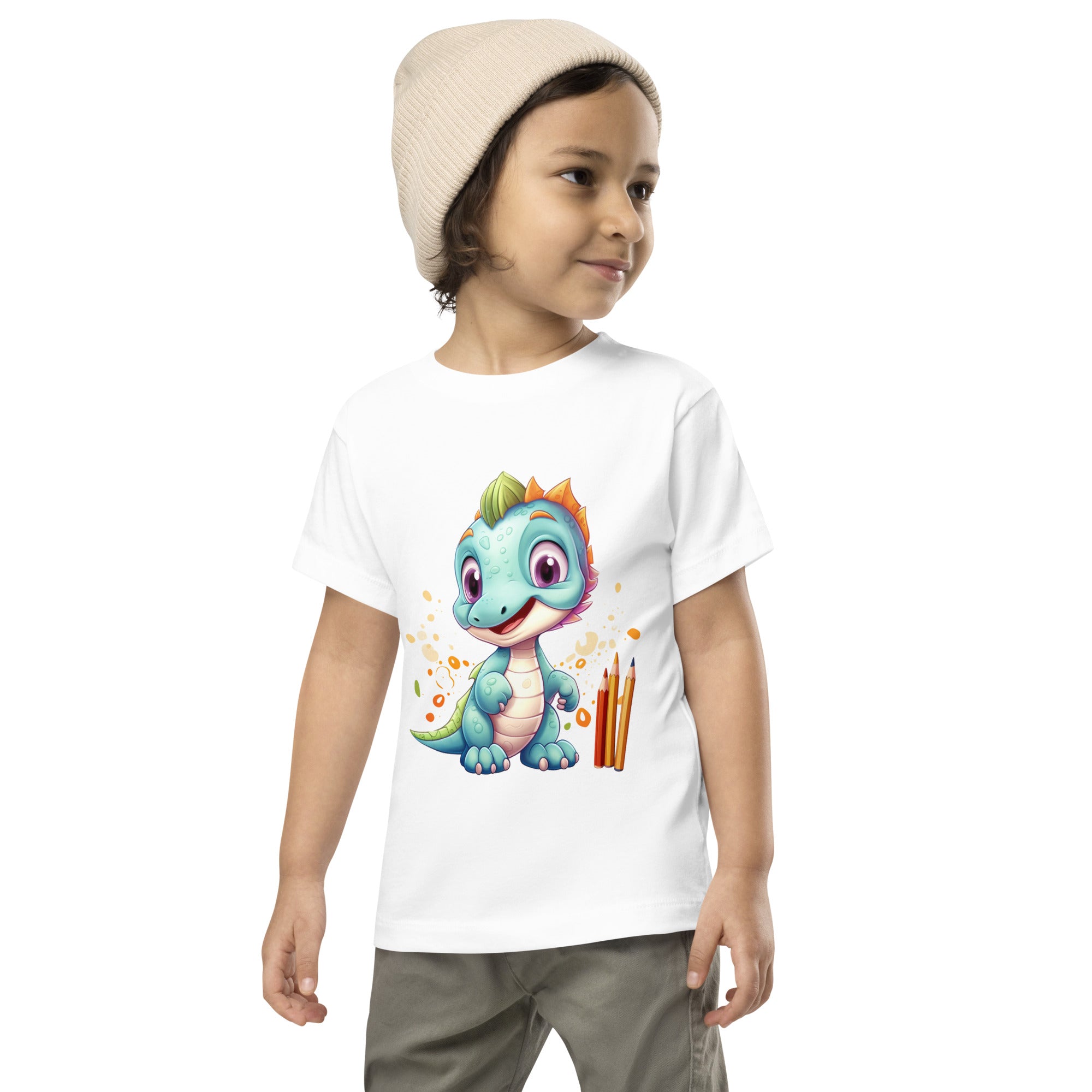 Toddler Short Sleeve Tee Cute Dinosaur