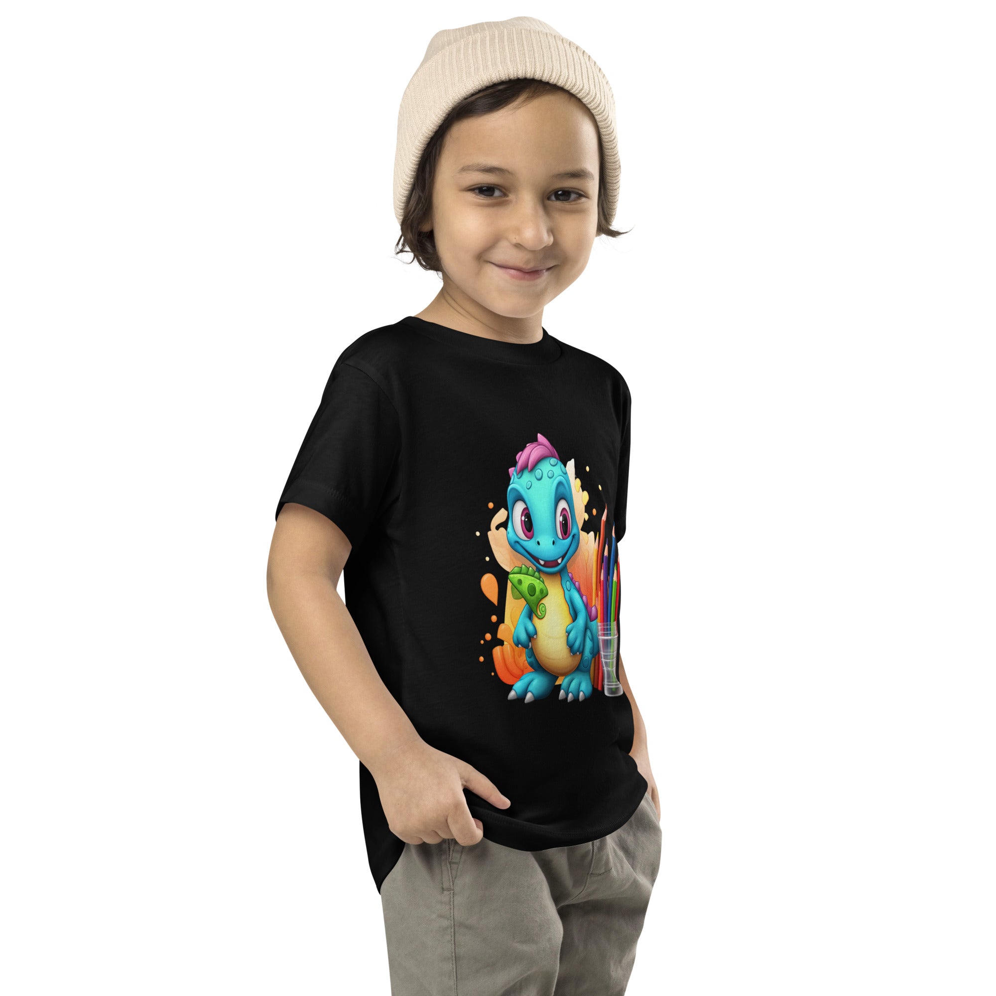 Toddler Short Sleeve Tee Cute Dinosaur