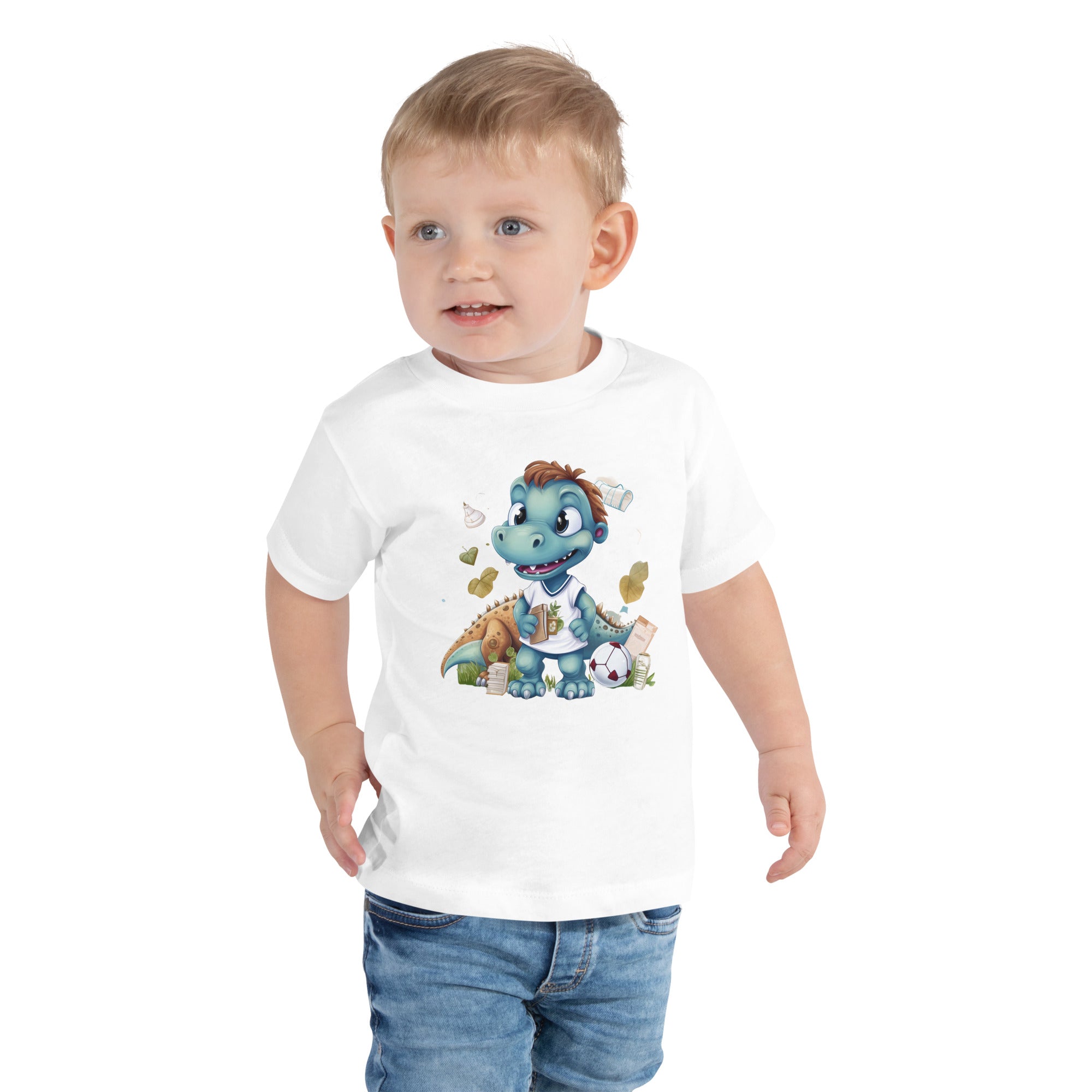 Toddler Short Sleeve Tee Cute Dinosaur