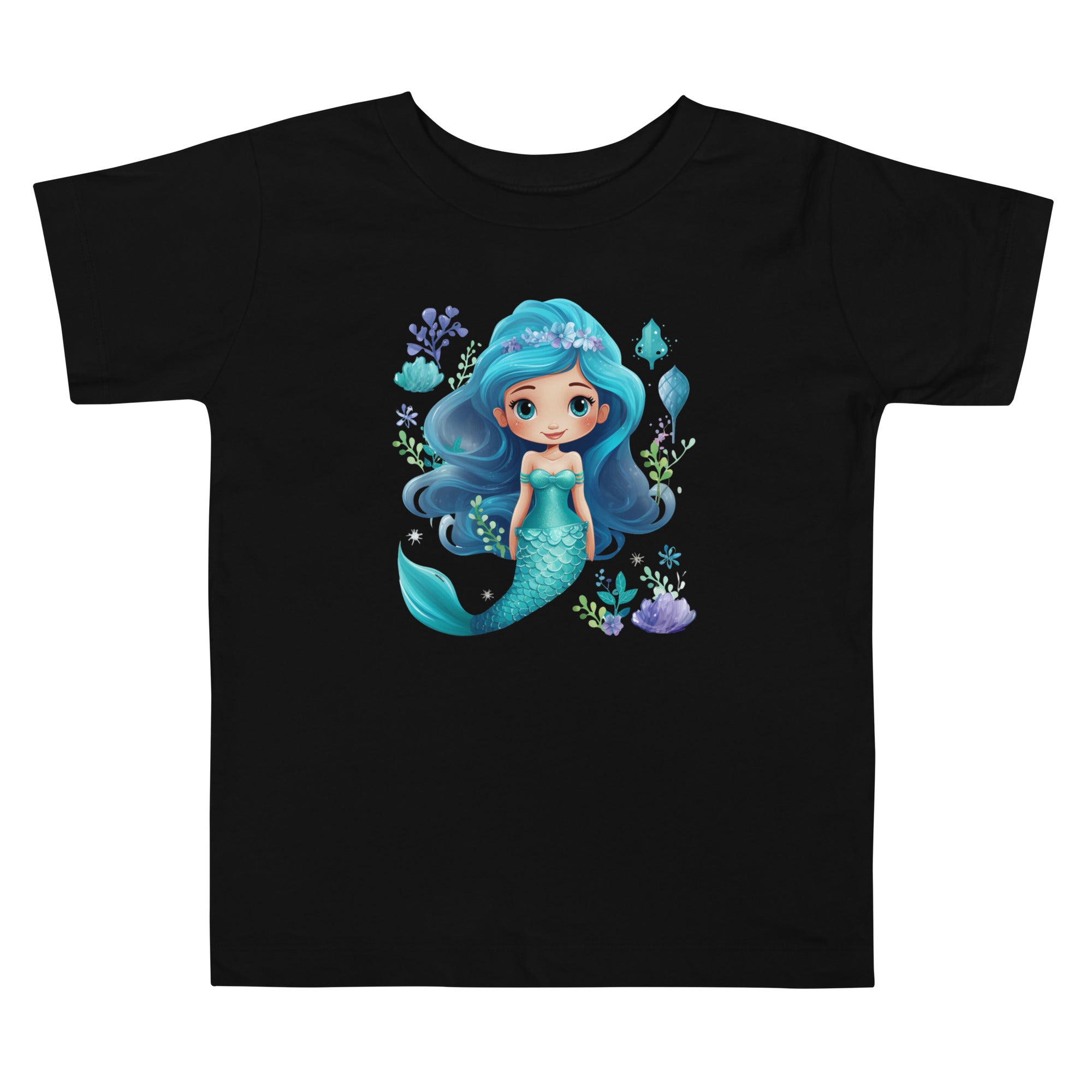 Toddler Short Sleeve Tee Cute Mermaid