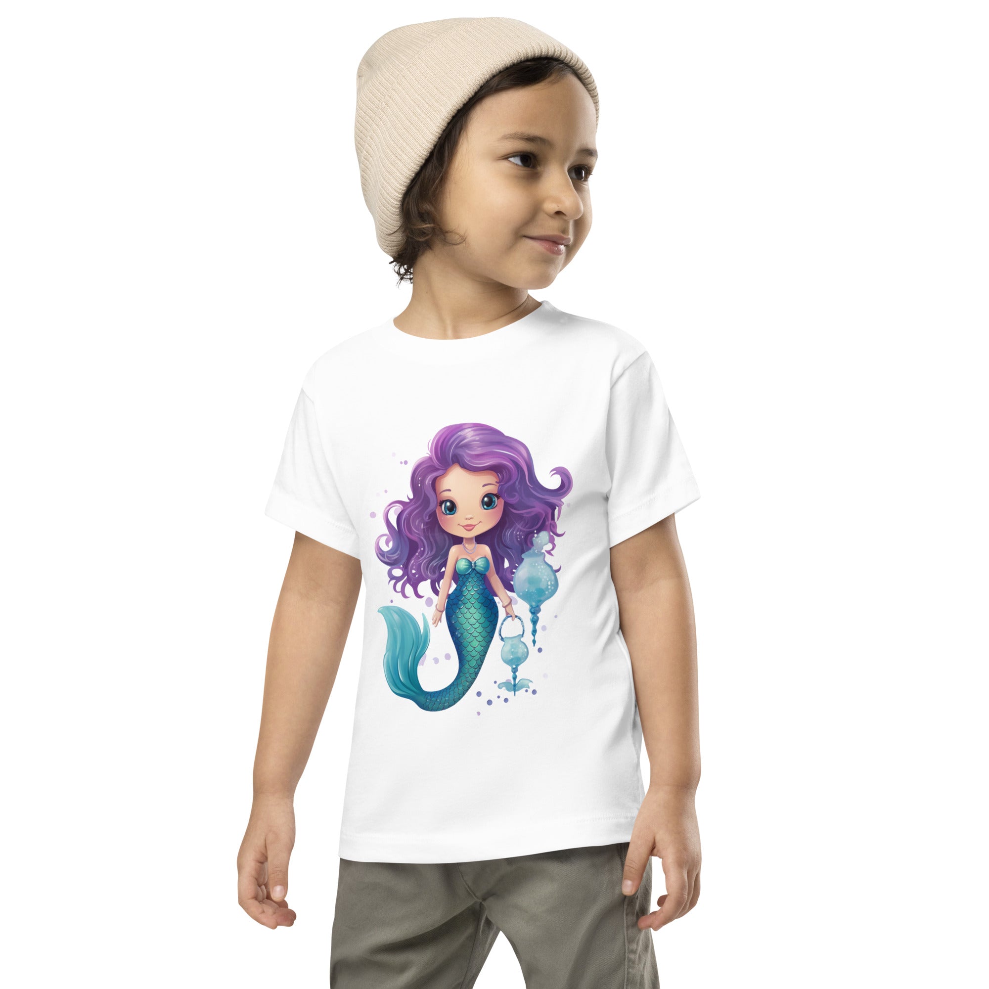 Toddler Short Sleeve Tee Cute Mermaid