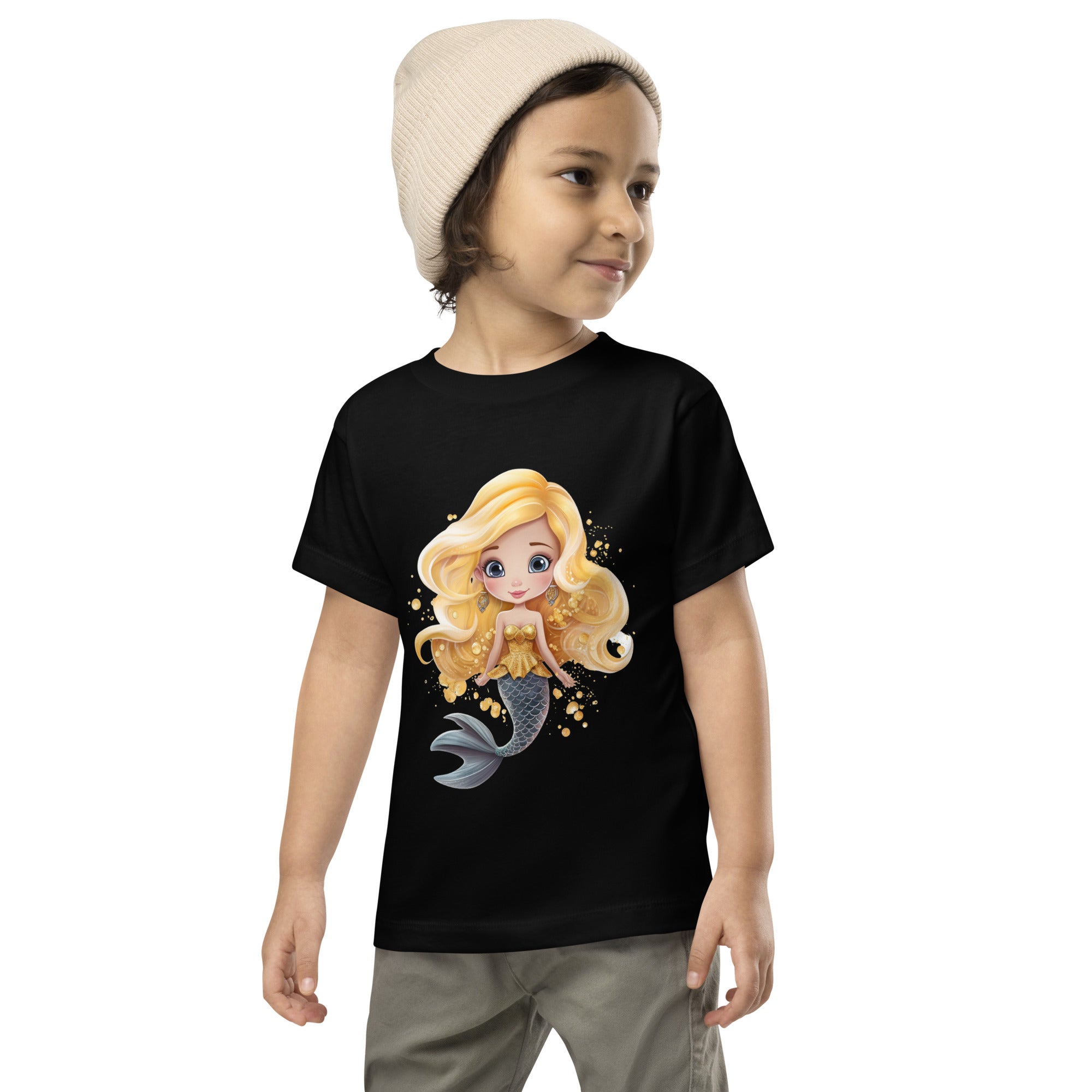 Toddler Short Sleeve Tee Cute Mermaid