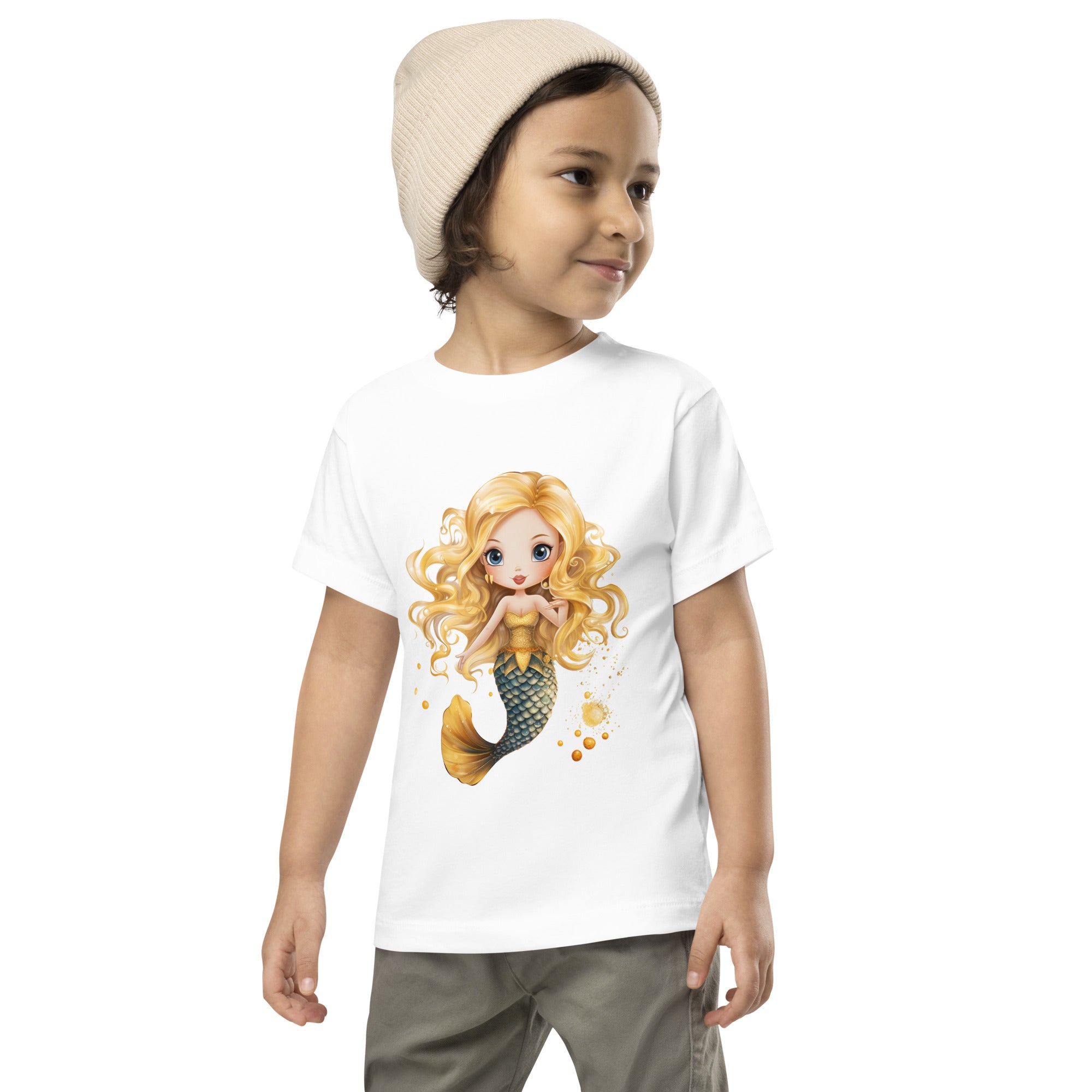 Toddler Short Sleeve Tee Cute Mermaid