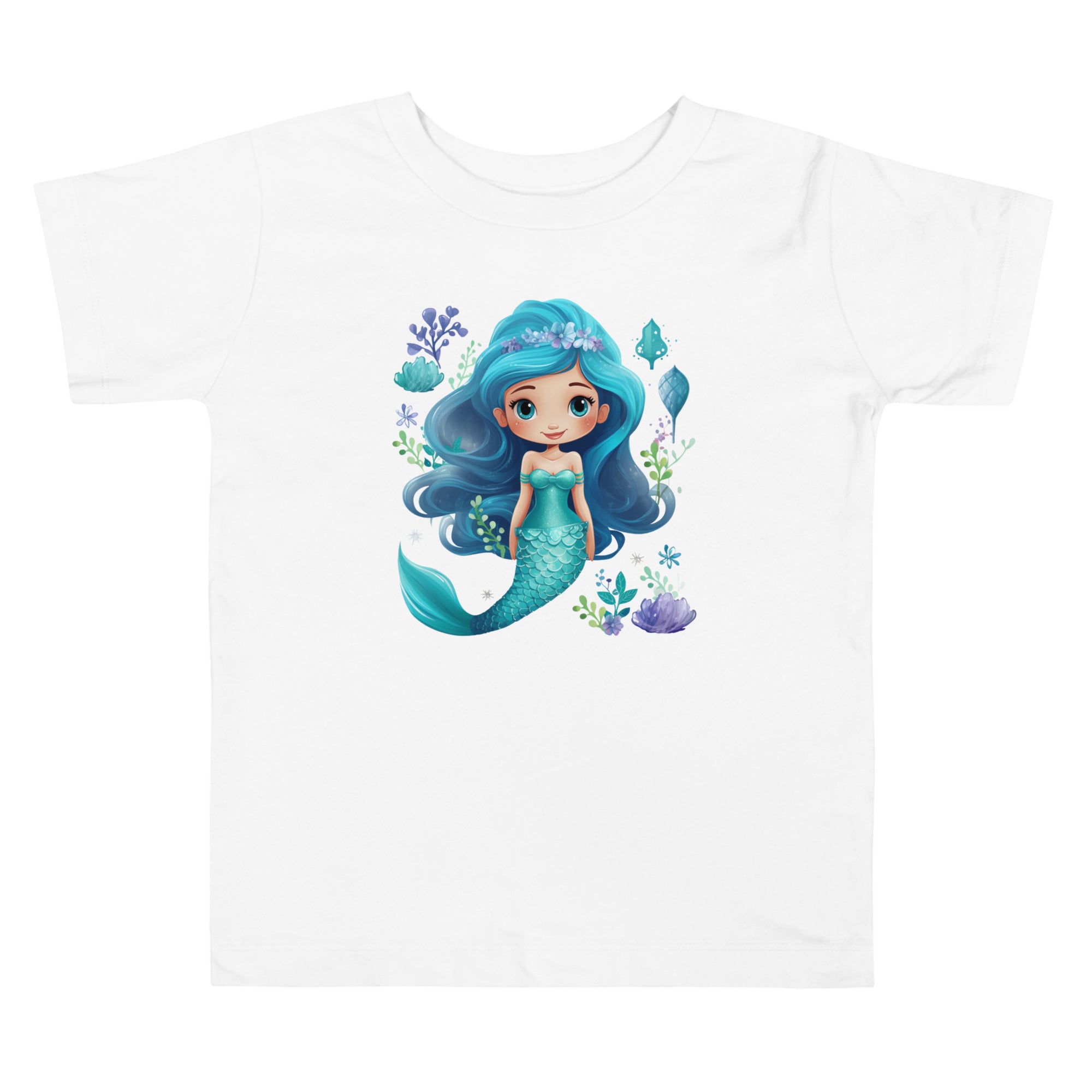 Toddler Short Sleeve Tee Cute Mermaid