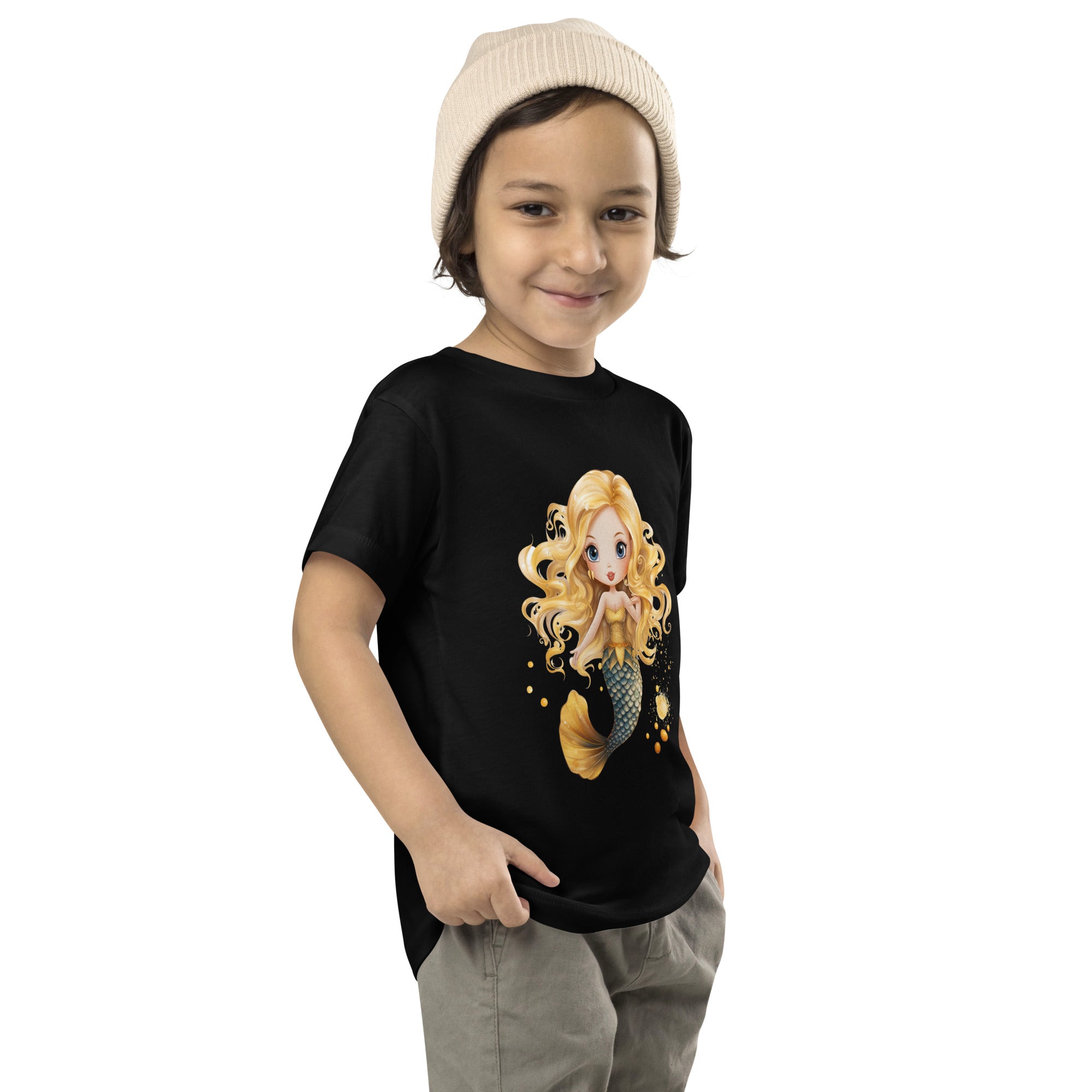 Toddler Short Sleeve Tee Cute Mermaid