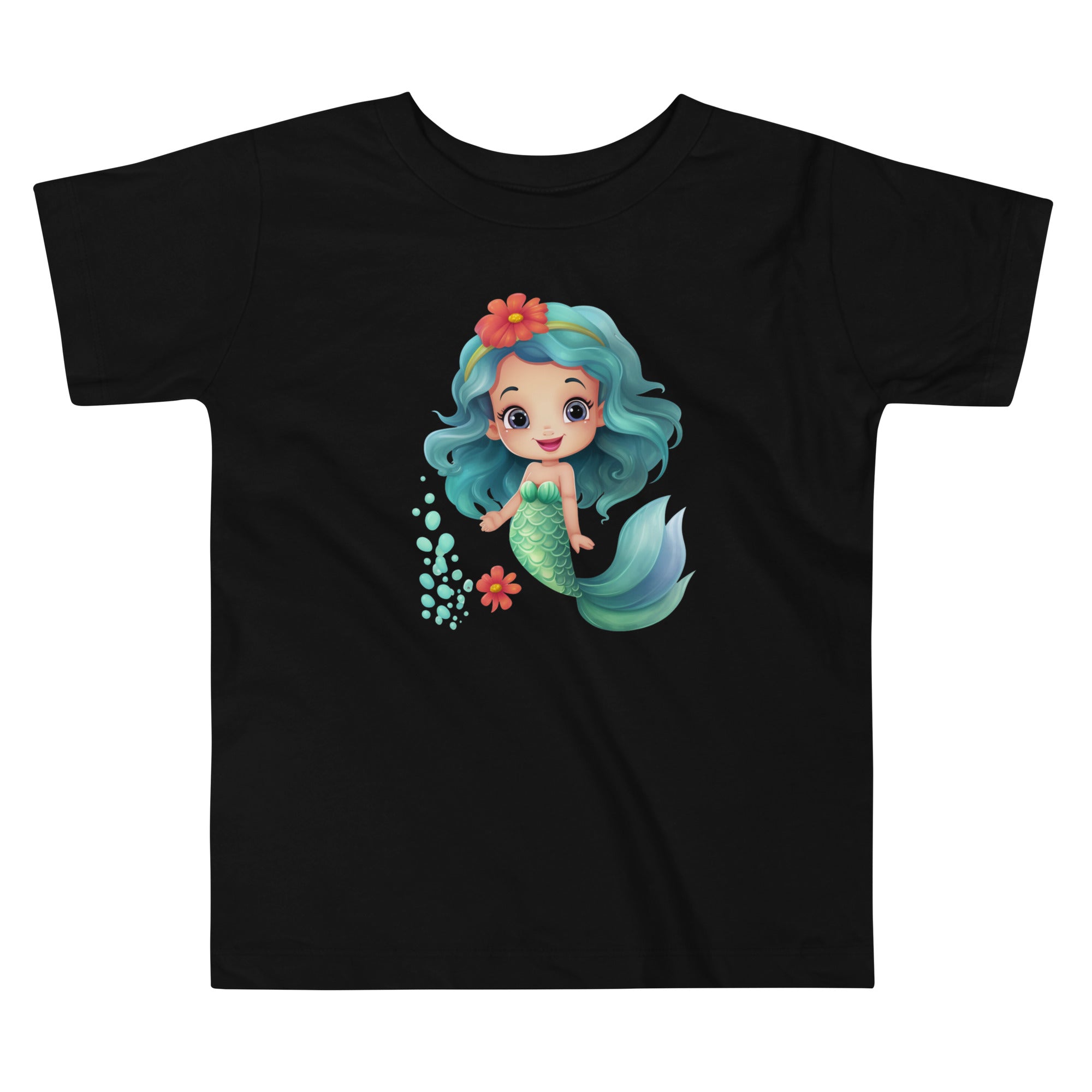 Toddler Short Sleeve Tee Cute Mermaid