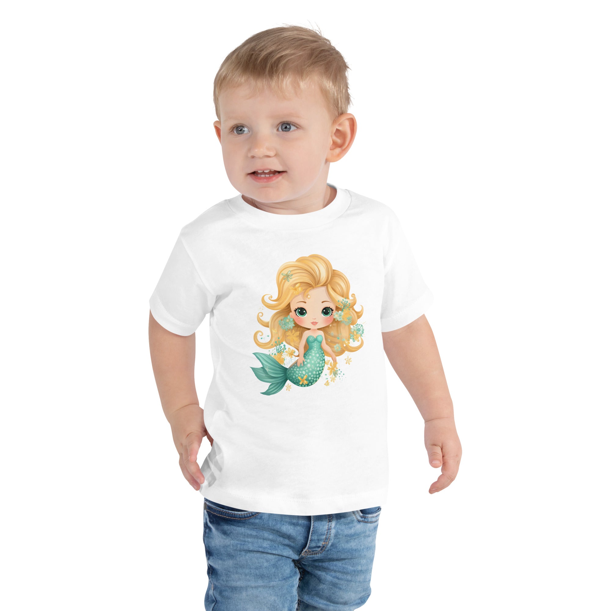 Toddler Short Sleeve Tee Cute Mermaid