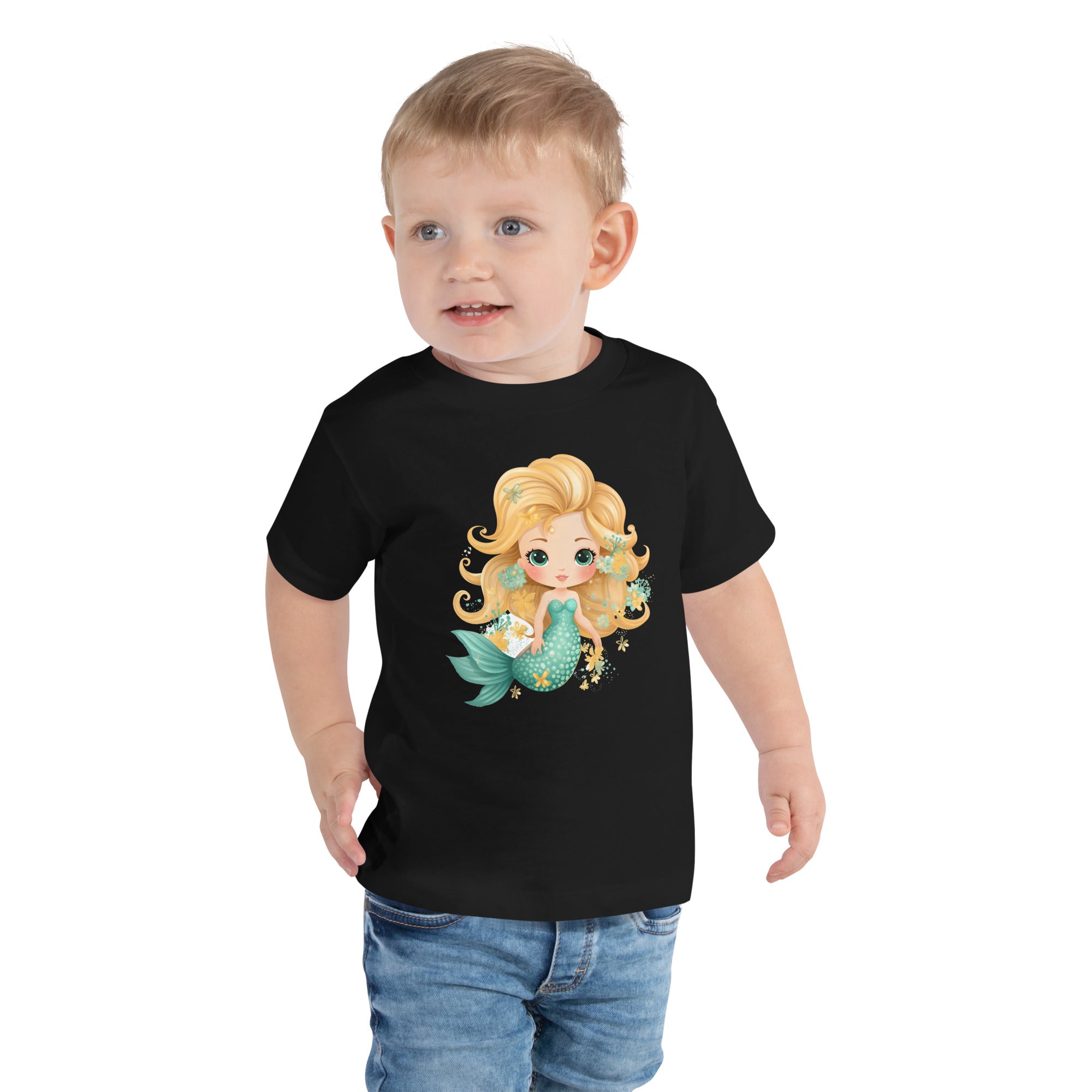 Toddler Short Sleeve Tee Cute Mermaid