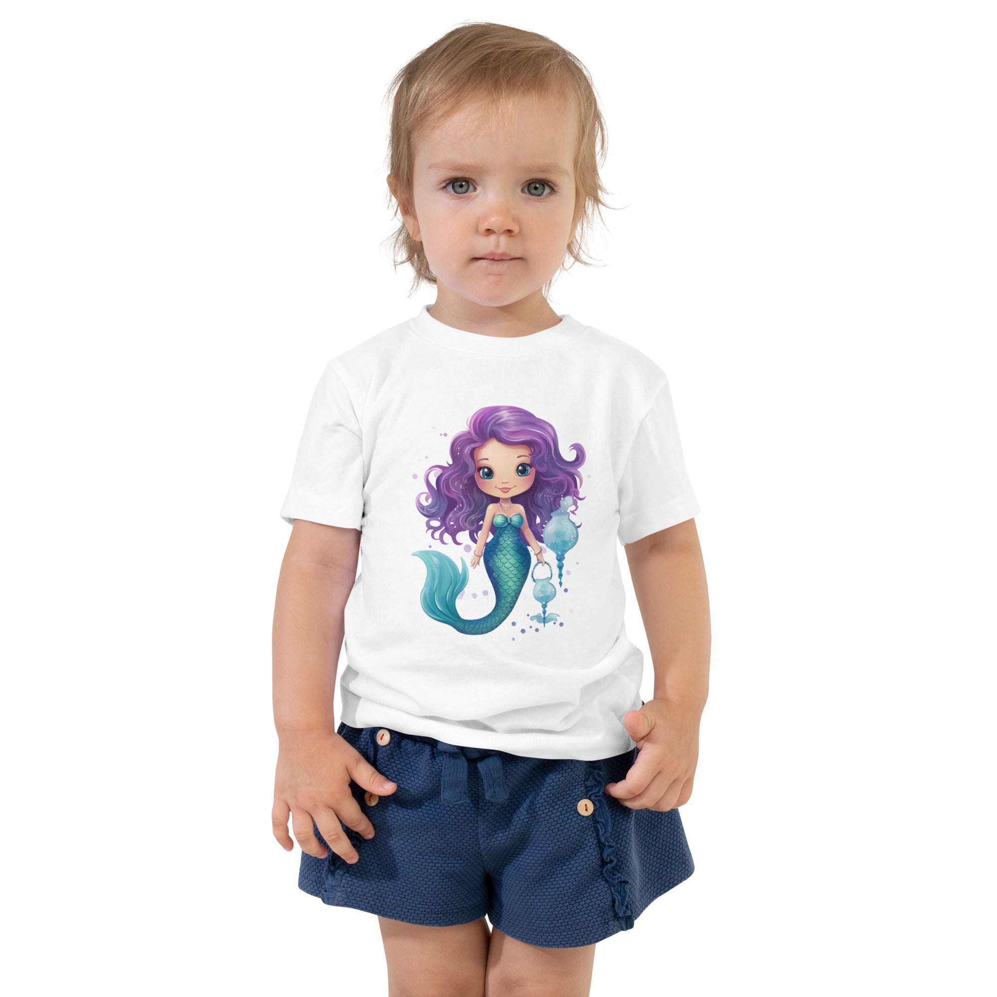Toddler Short Sleeve Tee Cute Mermaid