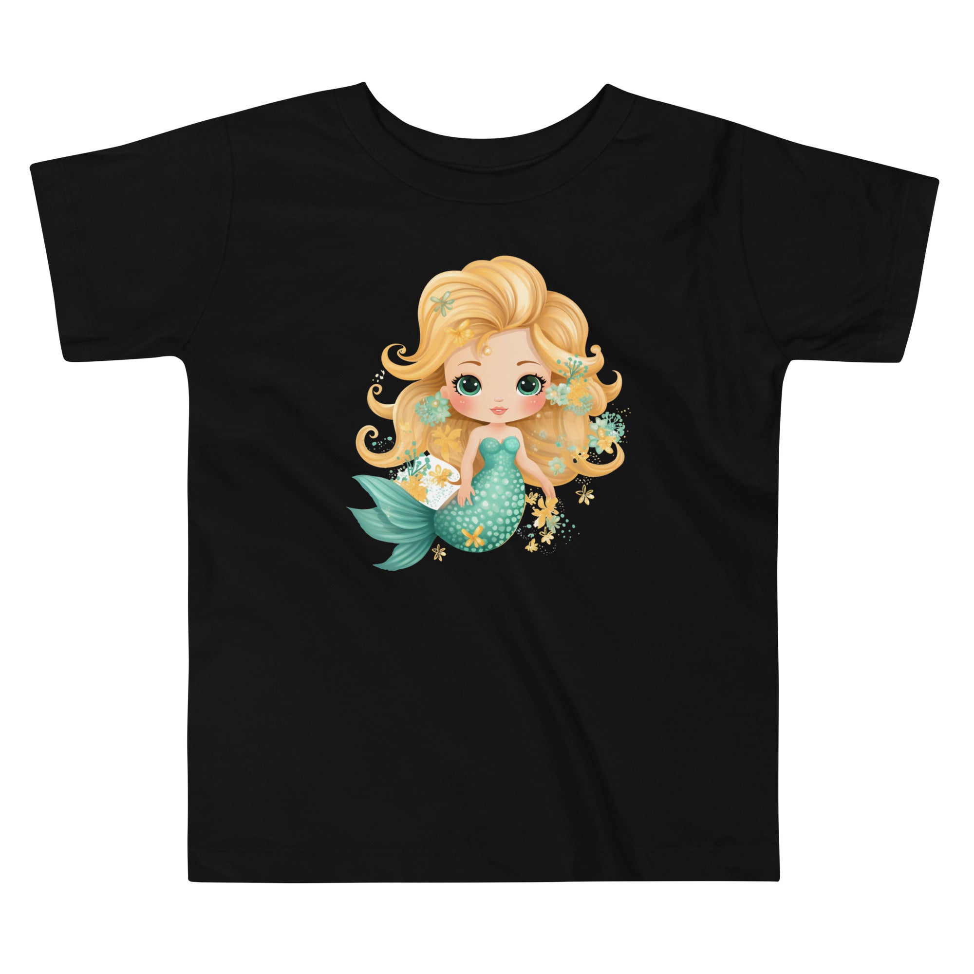 Toddler Short Sleeve Tee Cute Mermaid