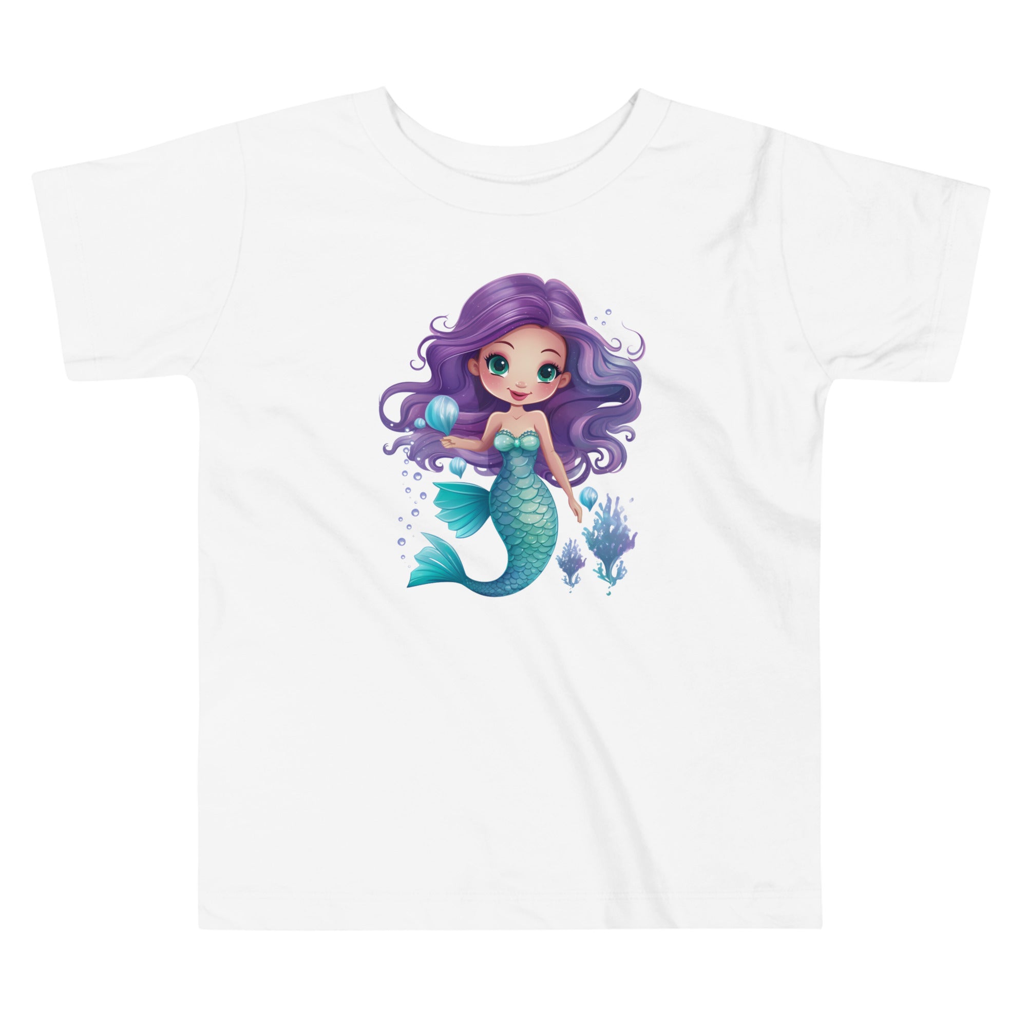 Toddler Short Sleeve Tee Cute Mermaid