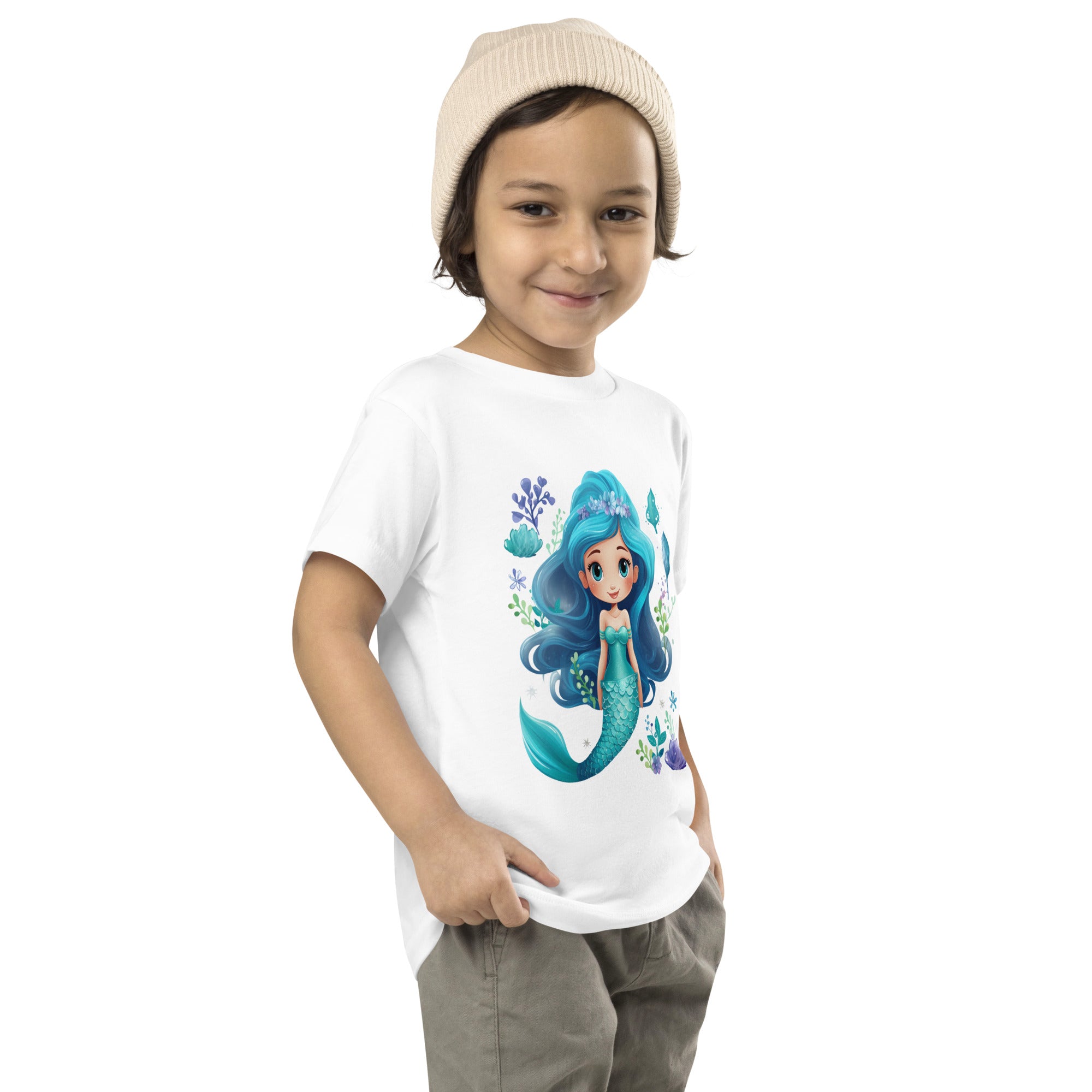 Toddler Short Sleeve Tee Cute Mermaid