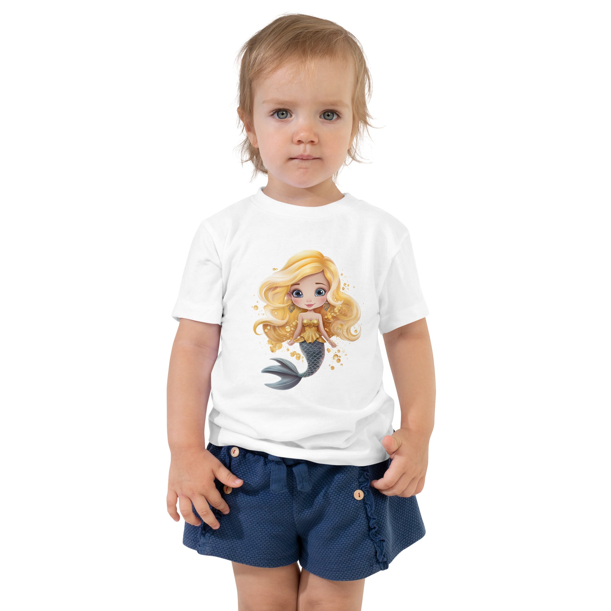 Toddler Short Sleeve Tee Cute Mermaid