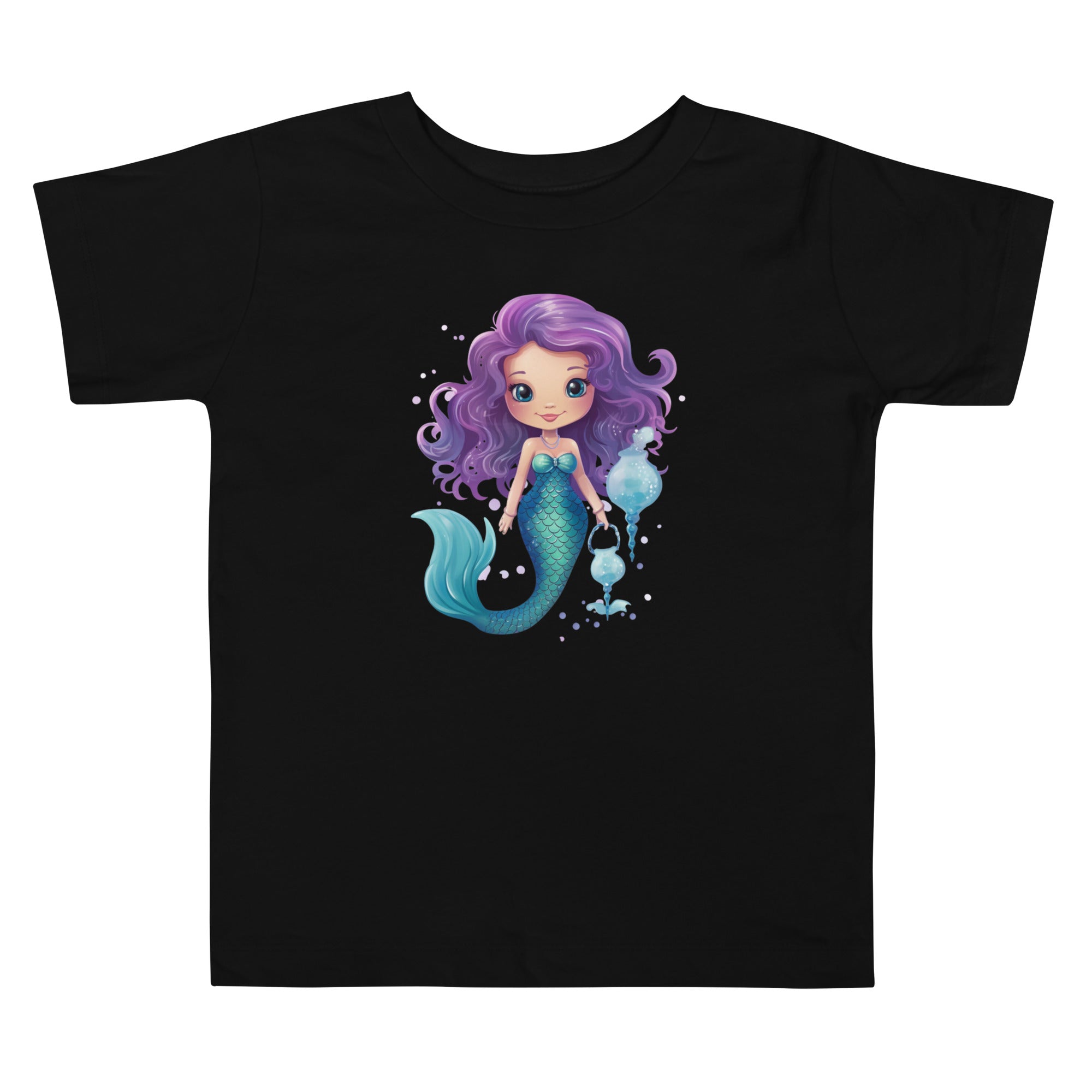 Toddler Short Sleeve Tee Cute Mermaid