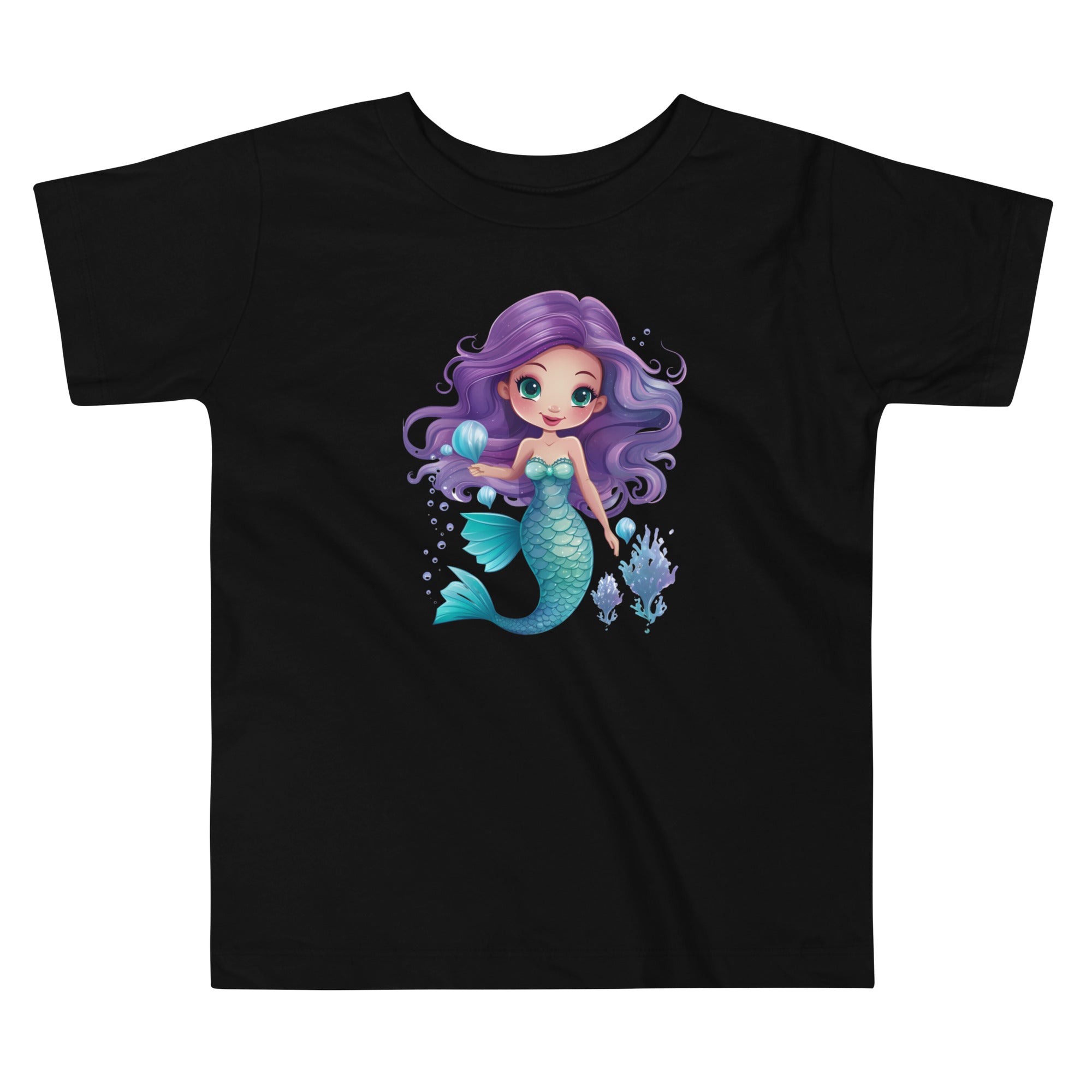 Toddler Short Sleeve Tee Cute Mermaid