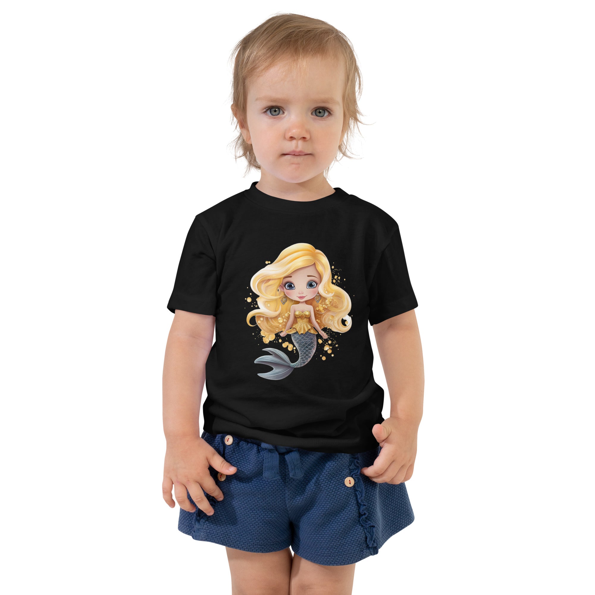 Toddler Short Sleeve Tee Cute Mermaid