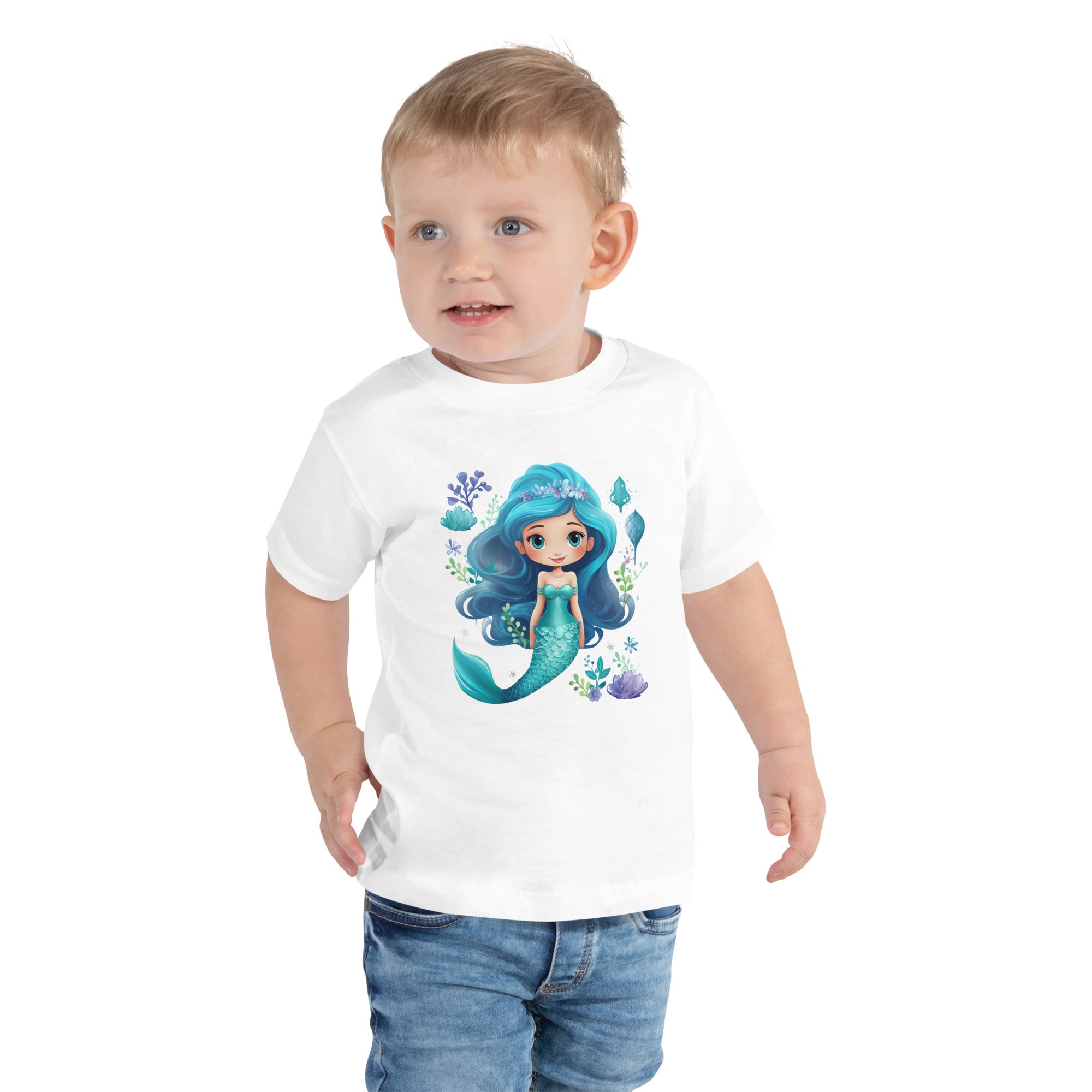 Toddler Short Sleeve Tee Cute Mermaid
