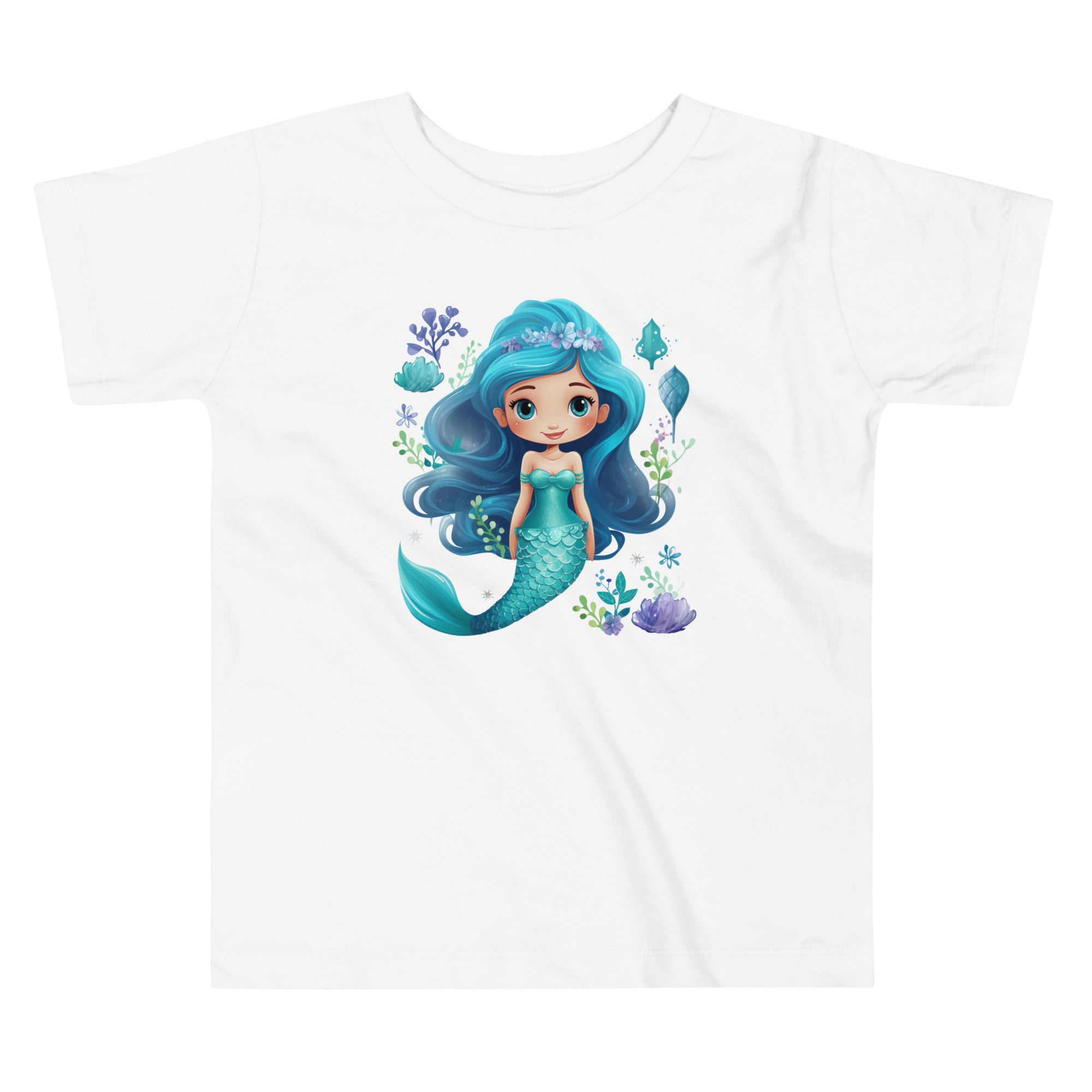 Toddler Short Sleeve Tee Cute Mermaid