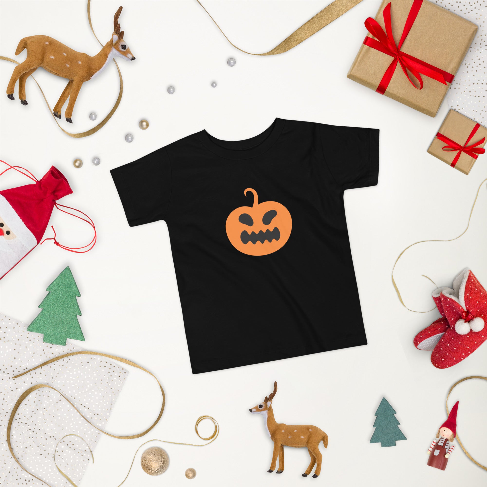 Toddler Short Sleeve Tee Scary Pumpkin II