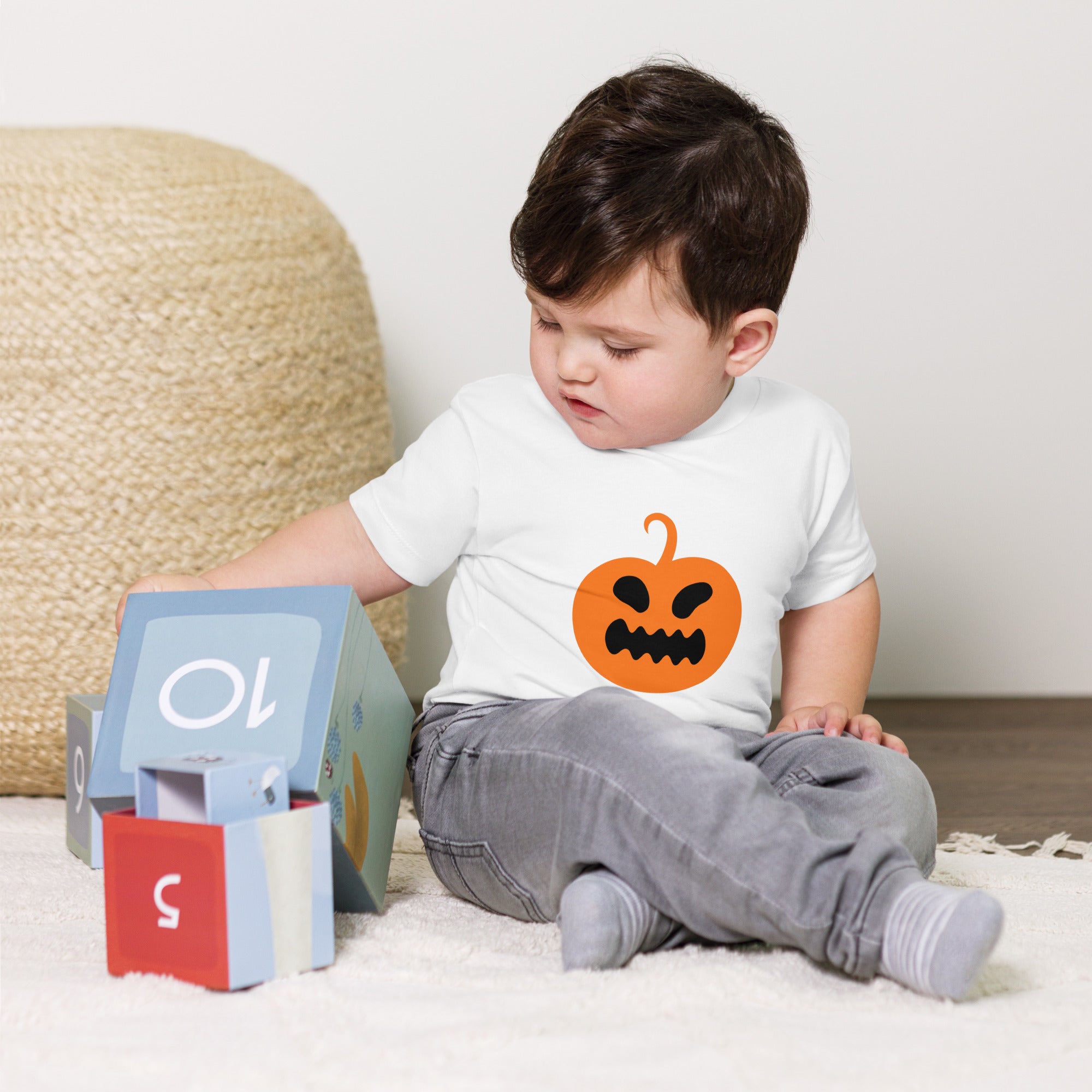 Toddler Short Sleeve Tee Scary Pumpkin II