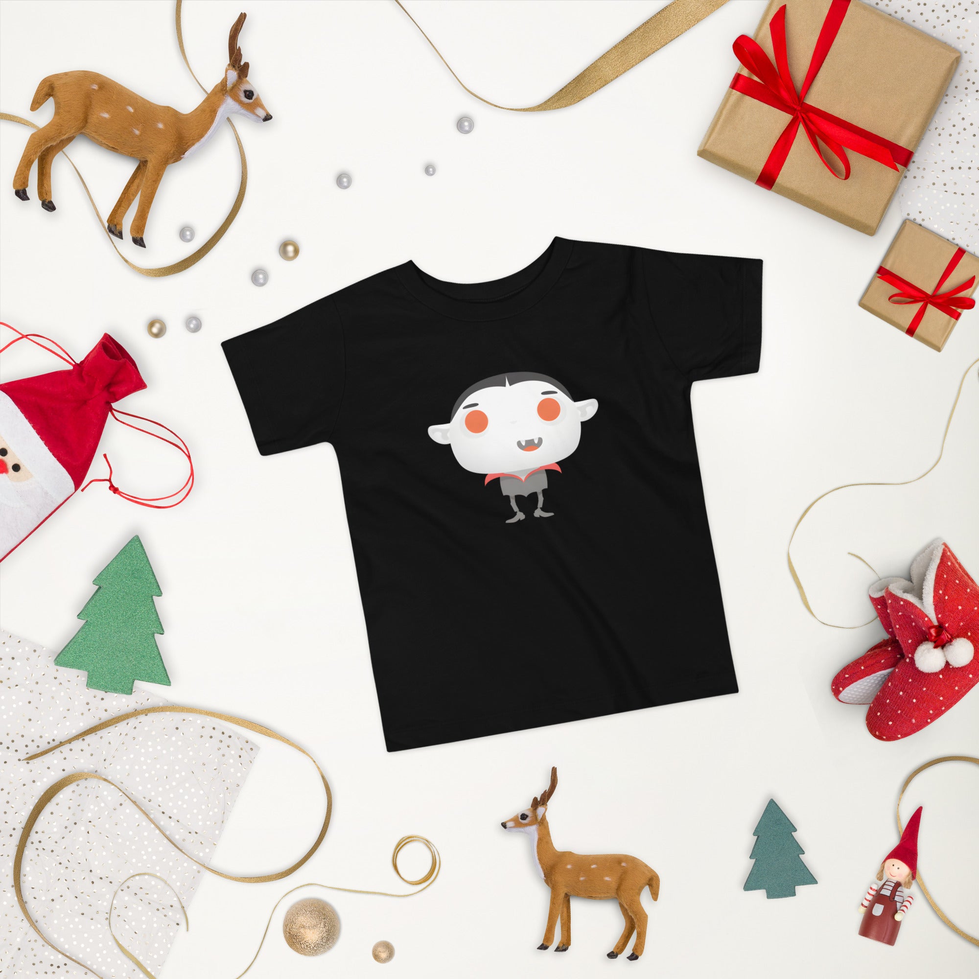 Toddler Short Sleeve Tee Spooky Halloween Monster Vampire