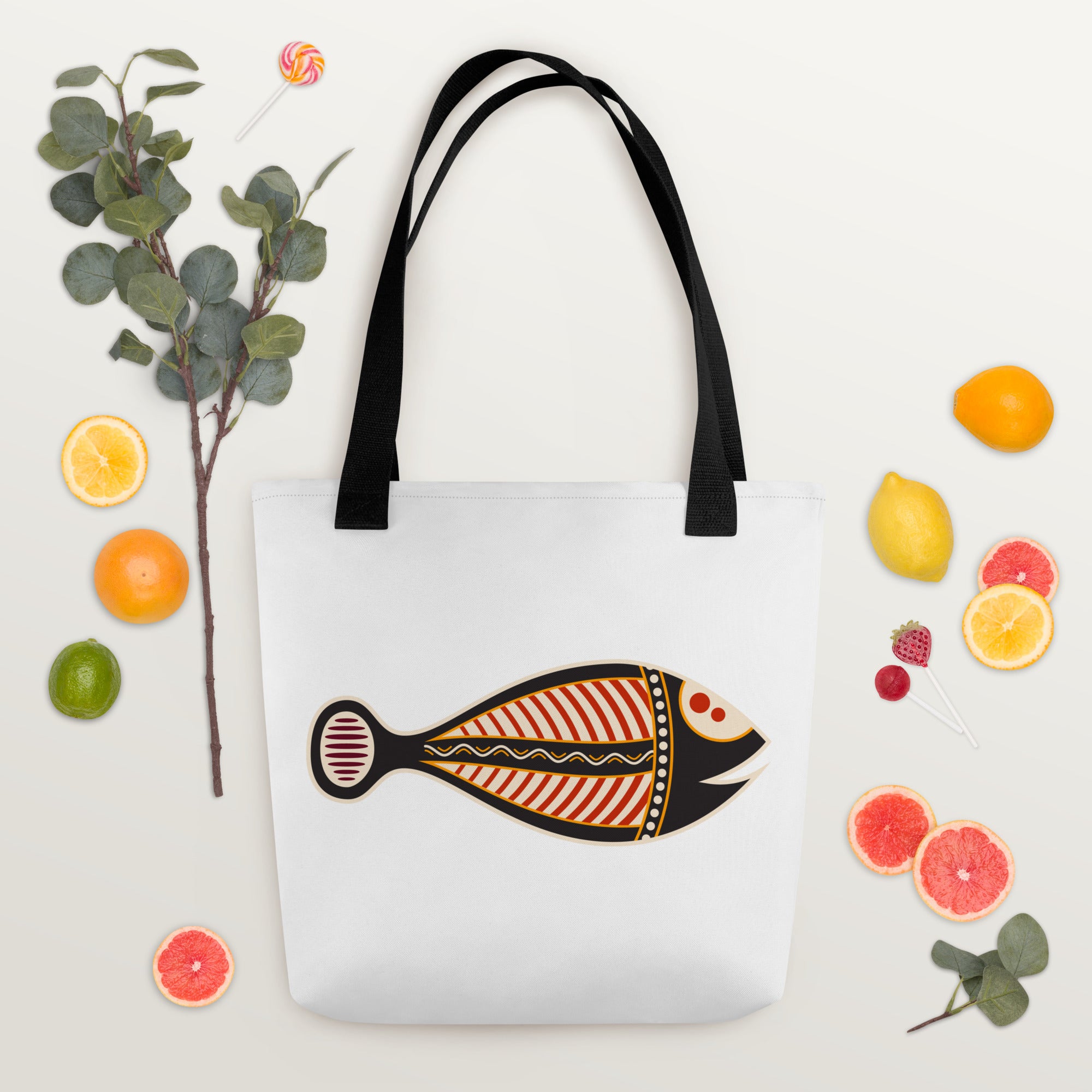 Tote bag Australian Tribal Figure Fish