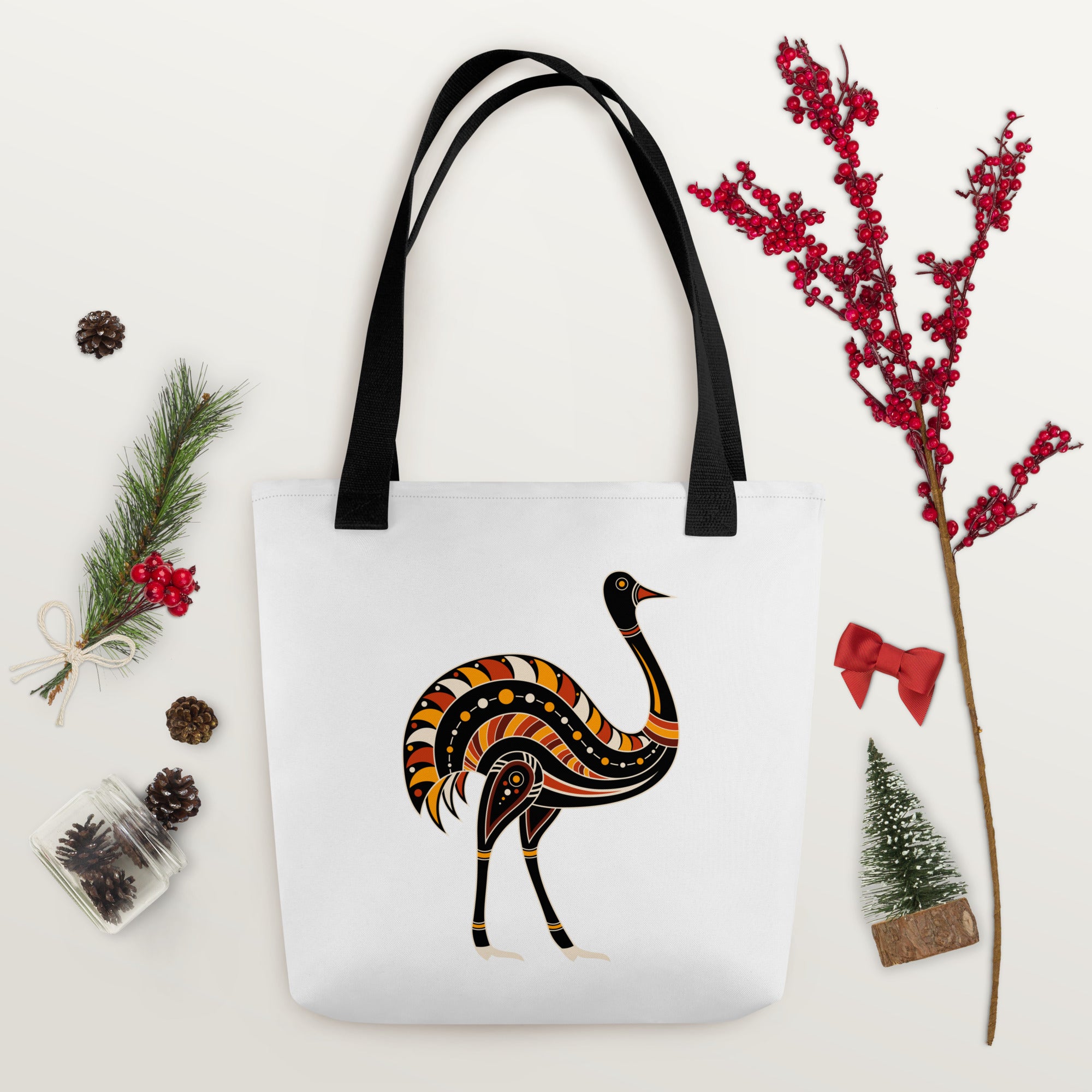 Tote bag Australian Tribal Figure Ostrich