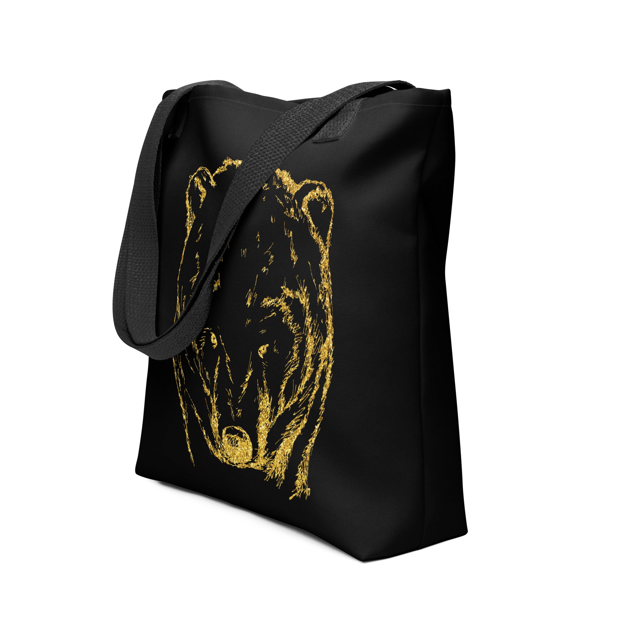 Tote bag Bear Black