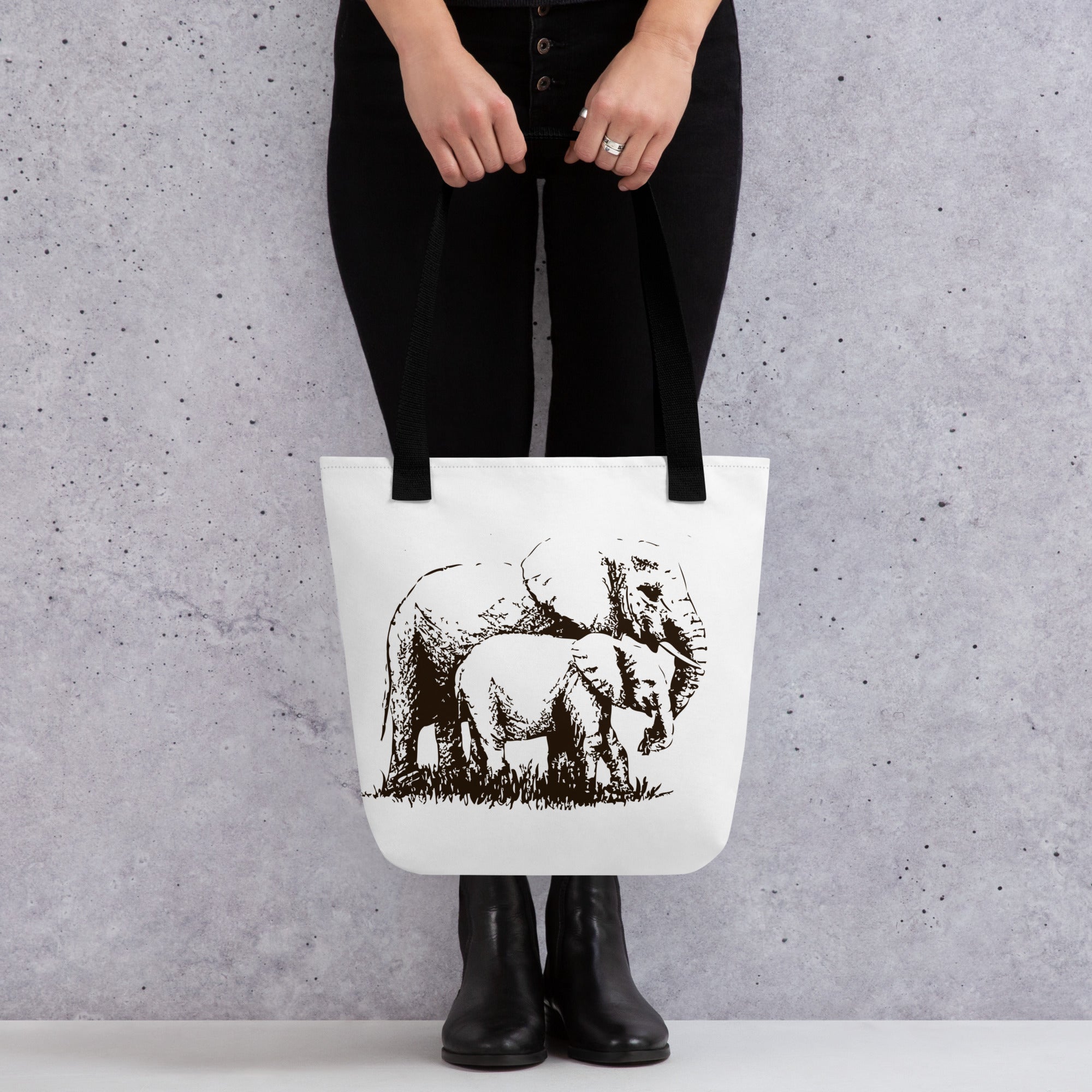Tote bag Elephants Mono