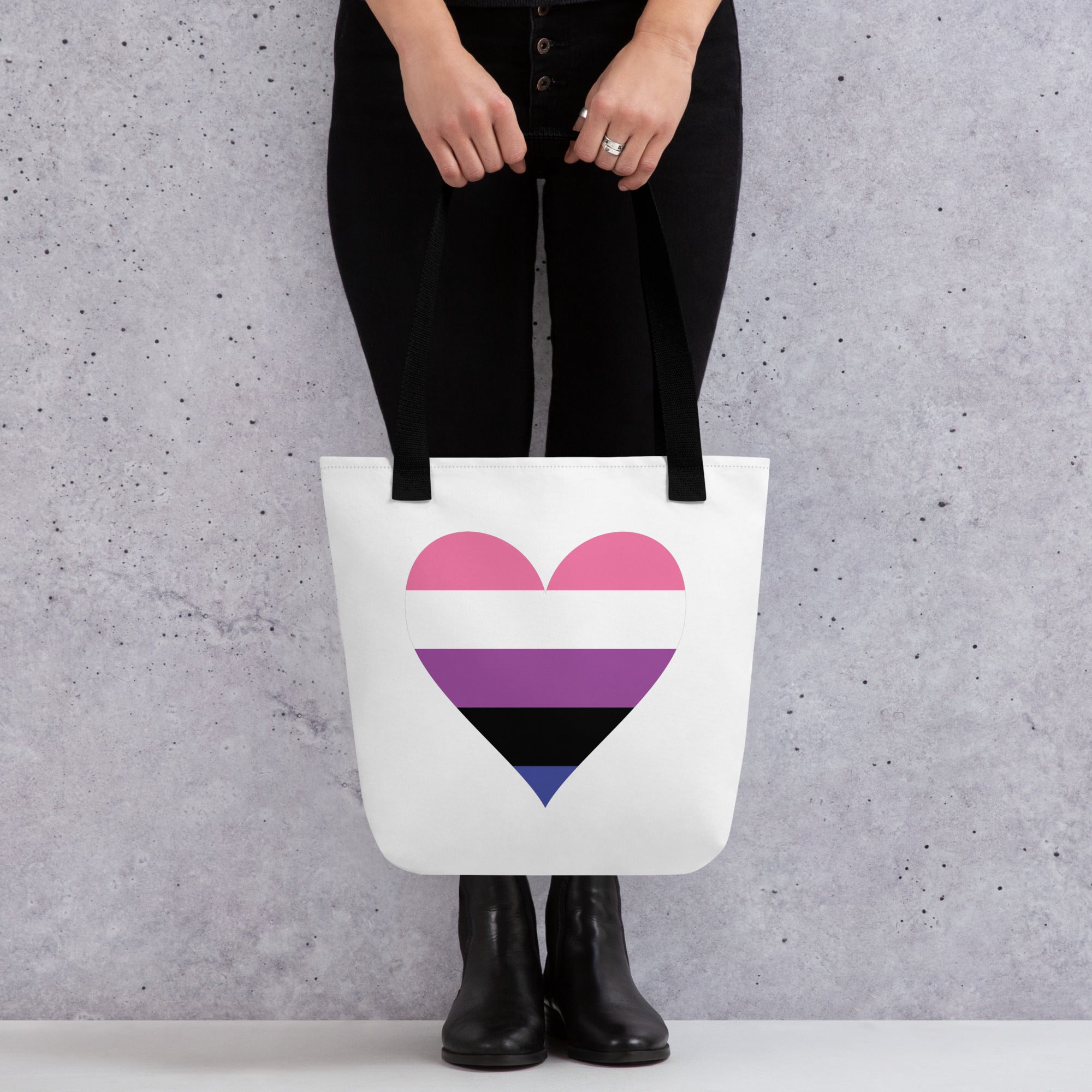 Tote bag Genderfluid Heart