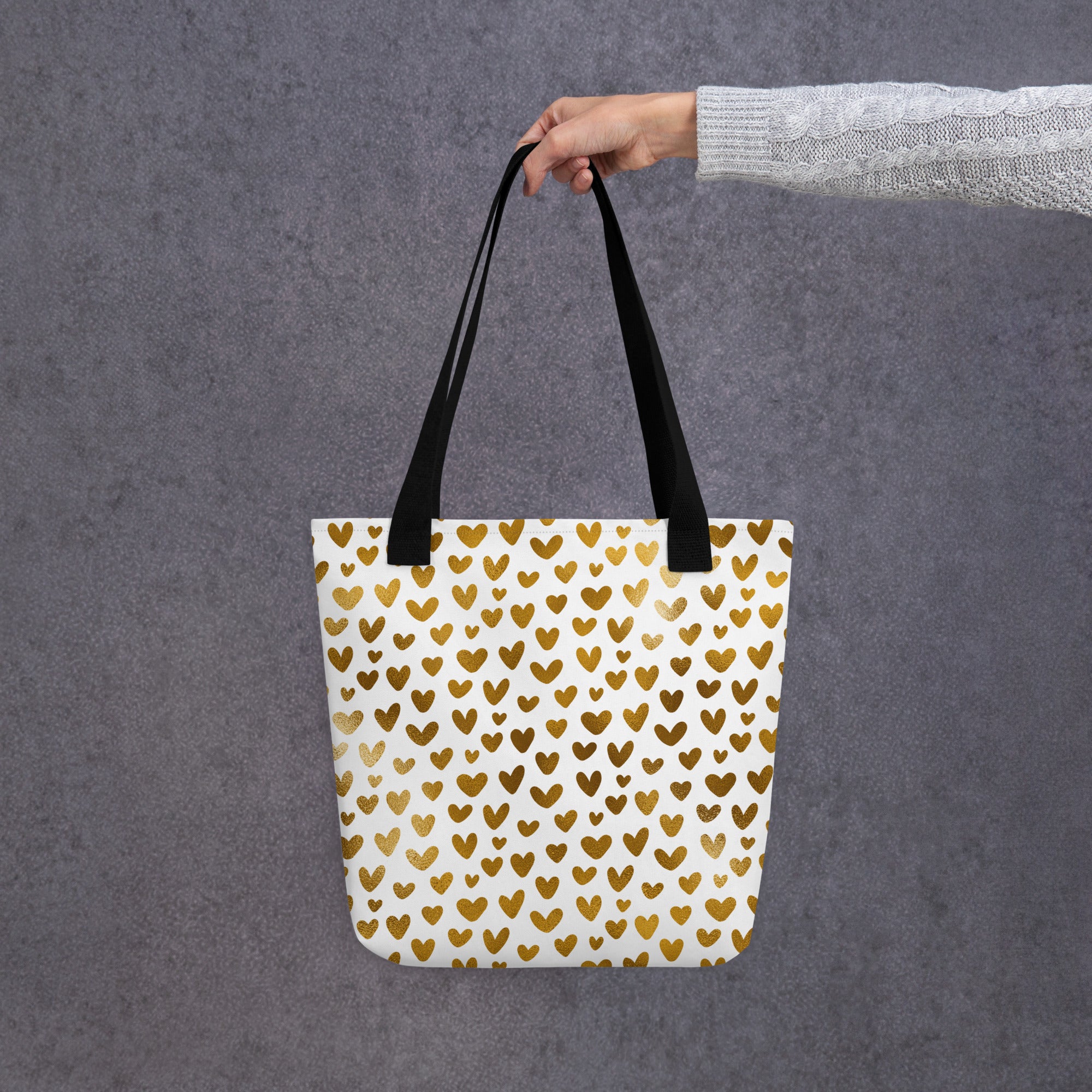 Tote bag Hearts White