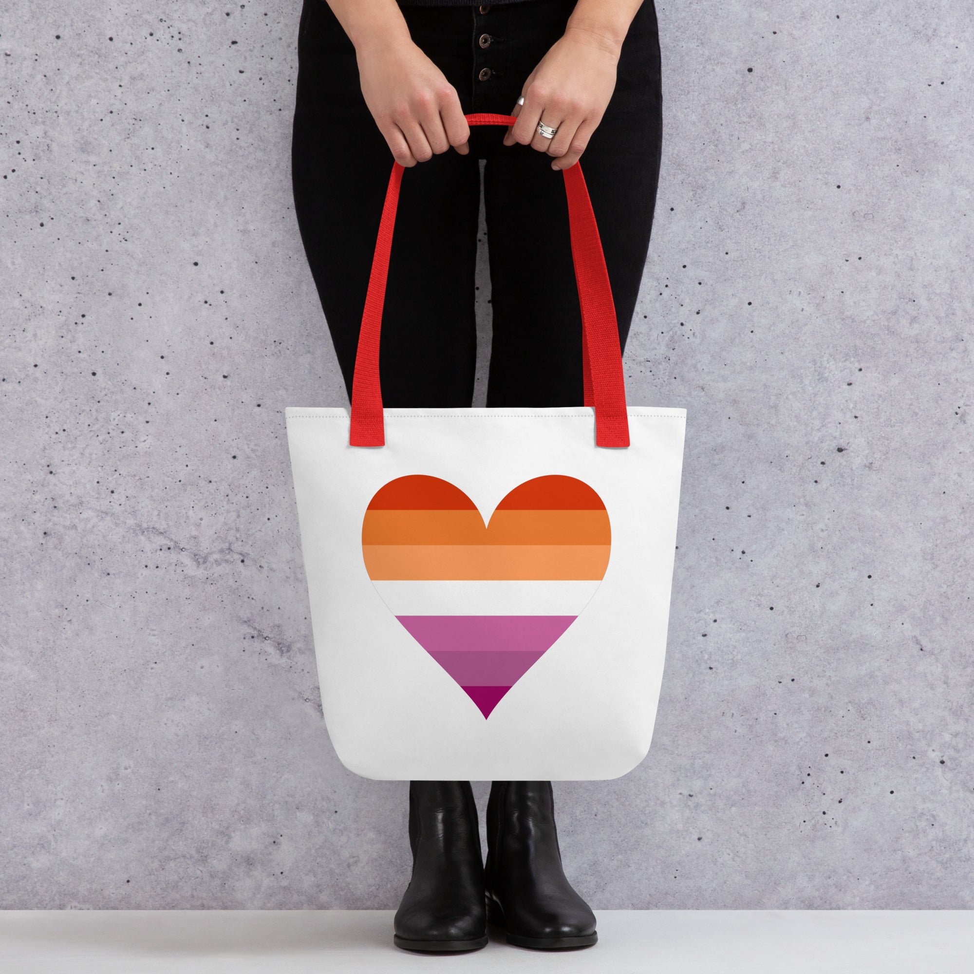 Tote bag Lesbian Heart