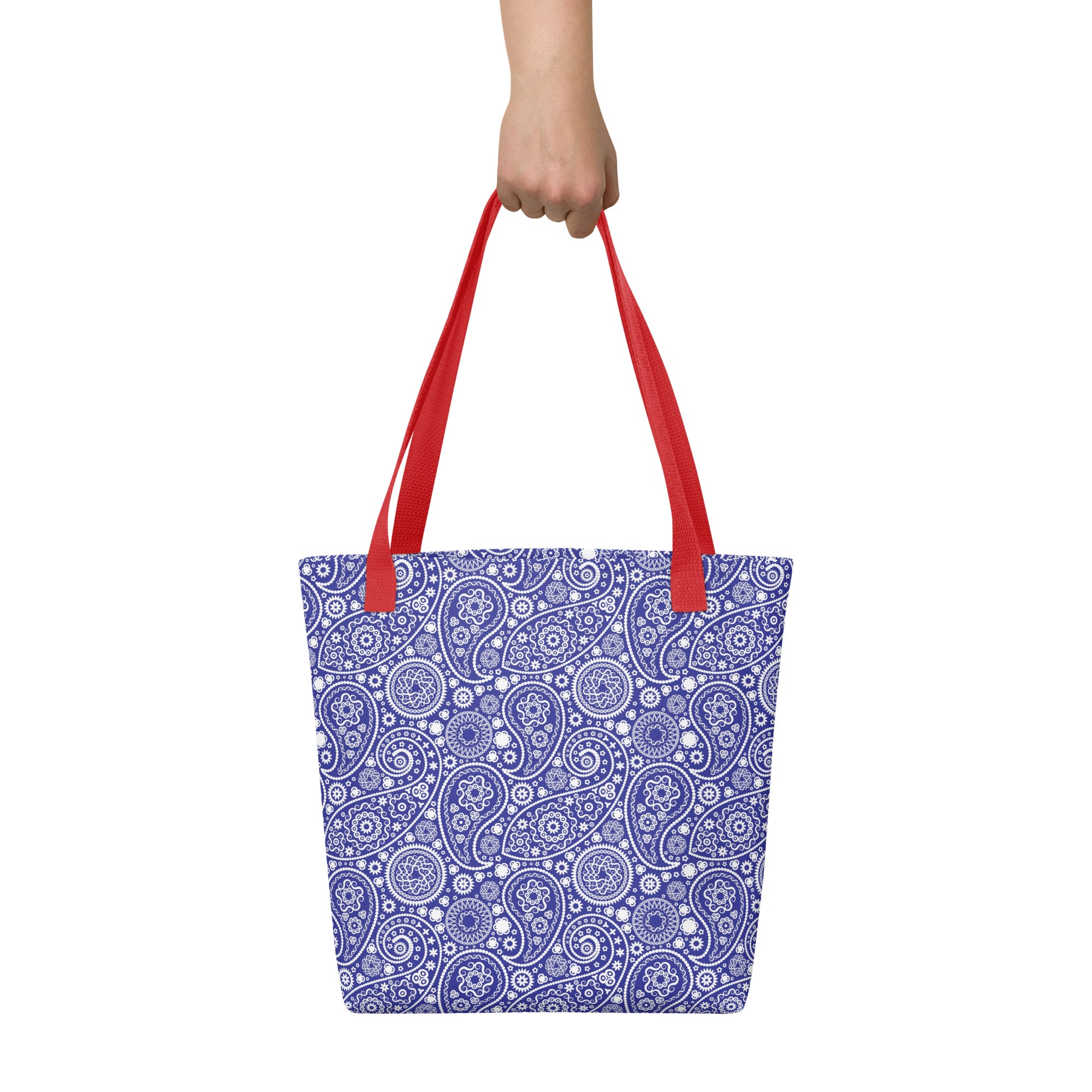 Tote bag Paisley Blue