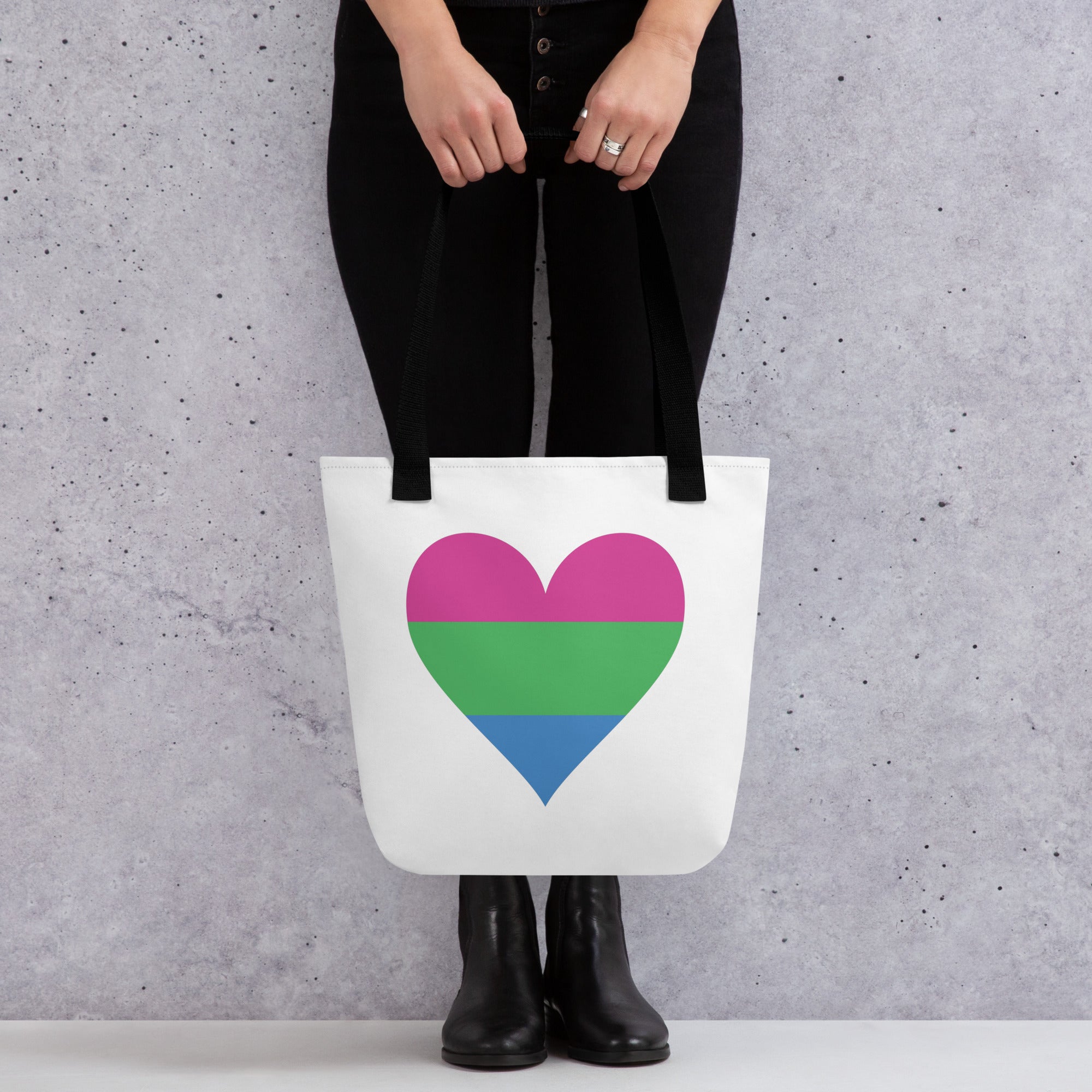 Tote bag Polysexual Heart
