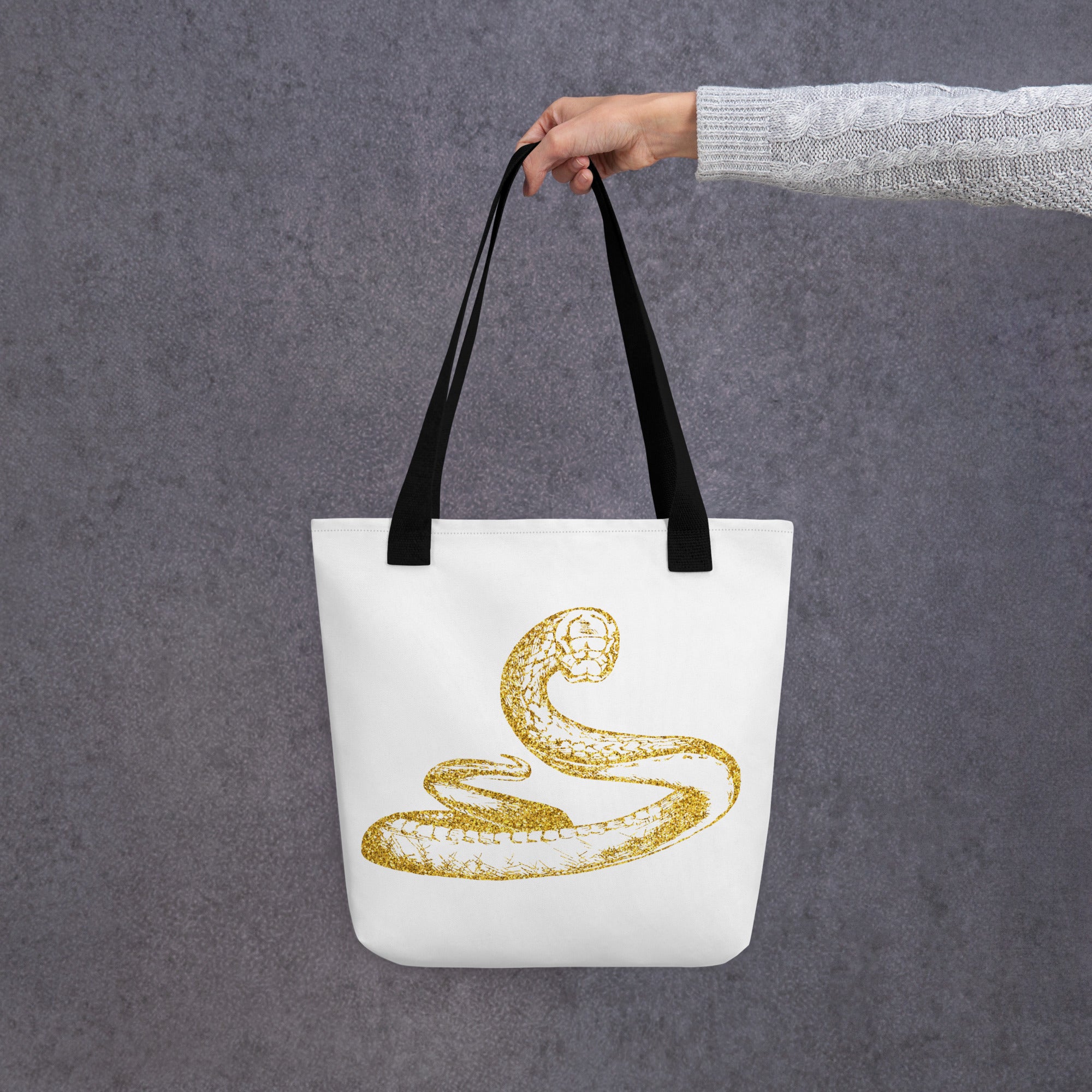 Tote bag Snake White