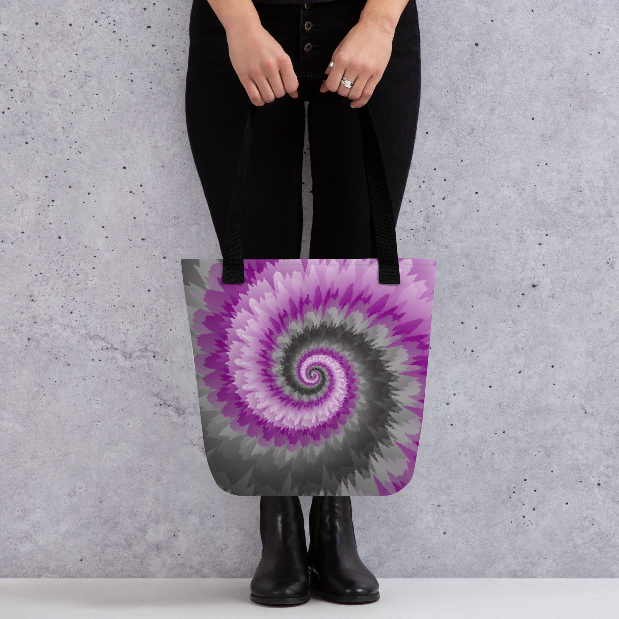 Tote bag Tie Dye Spiral Demisexual