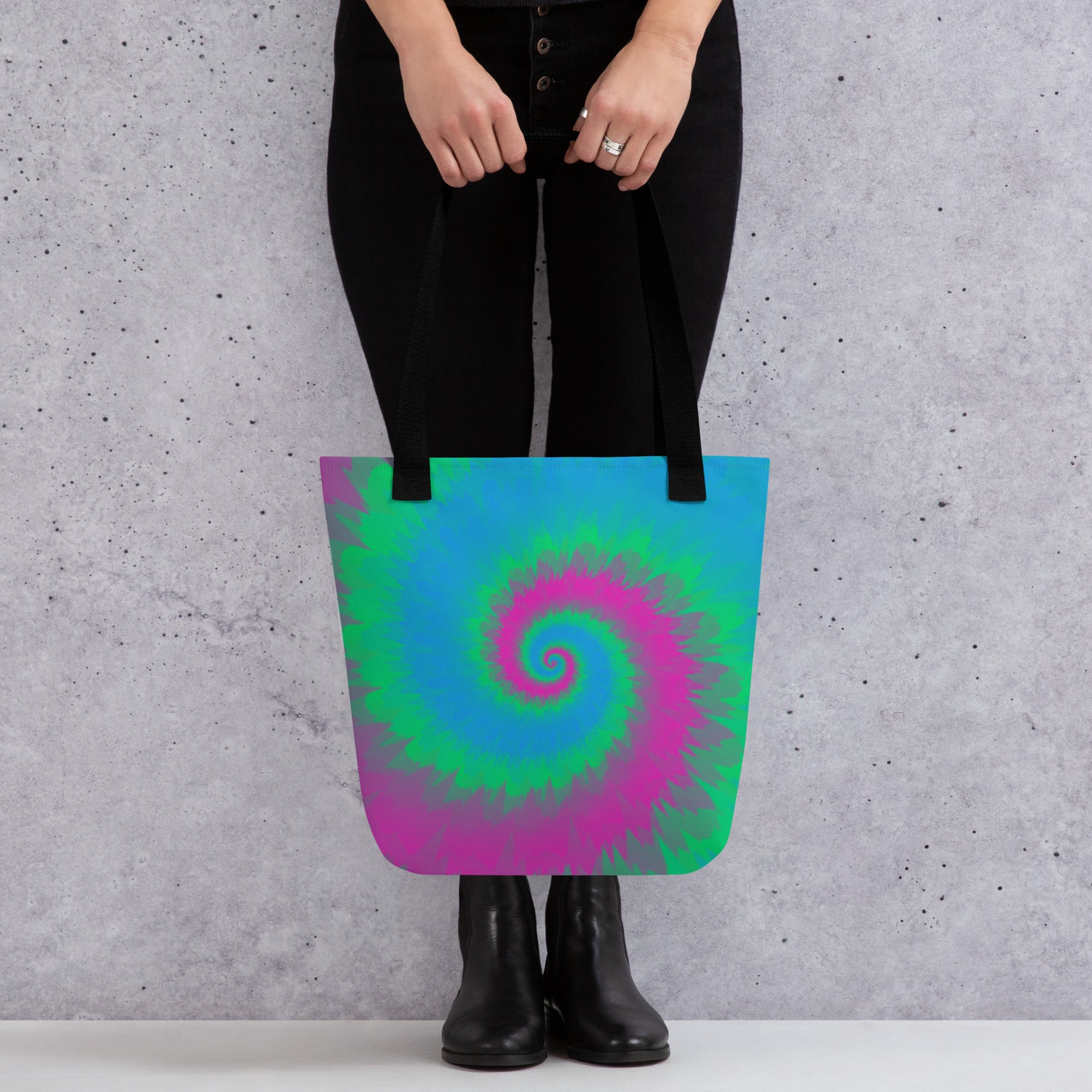 Tote bag Tie Dye Spiral Polysexual