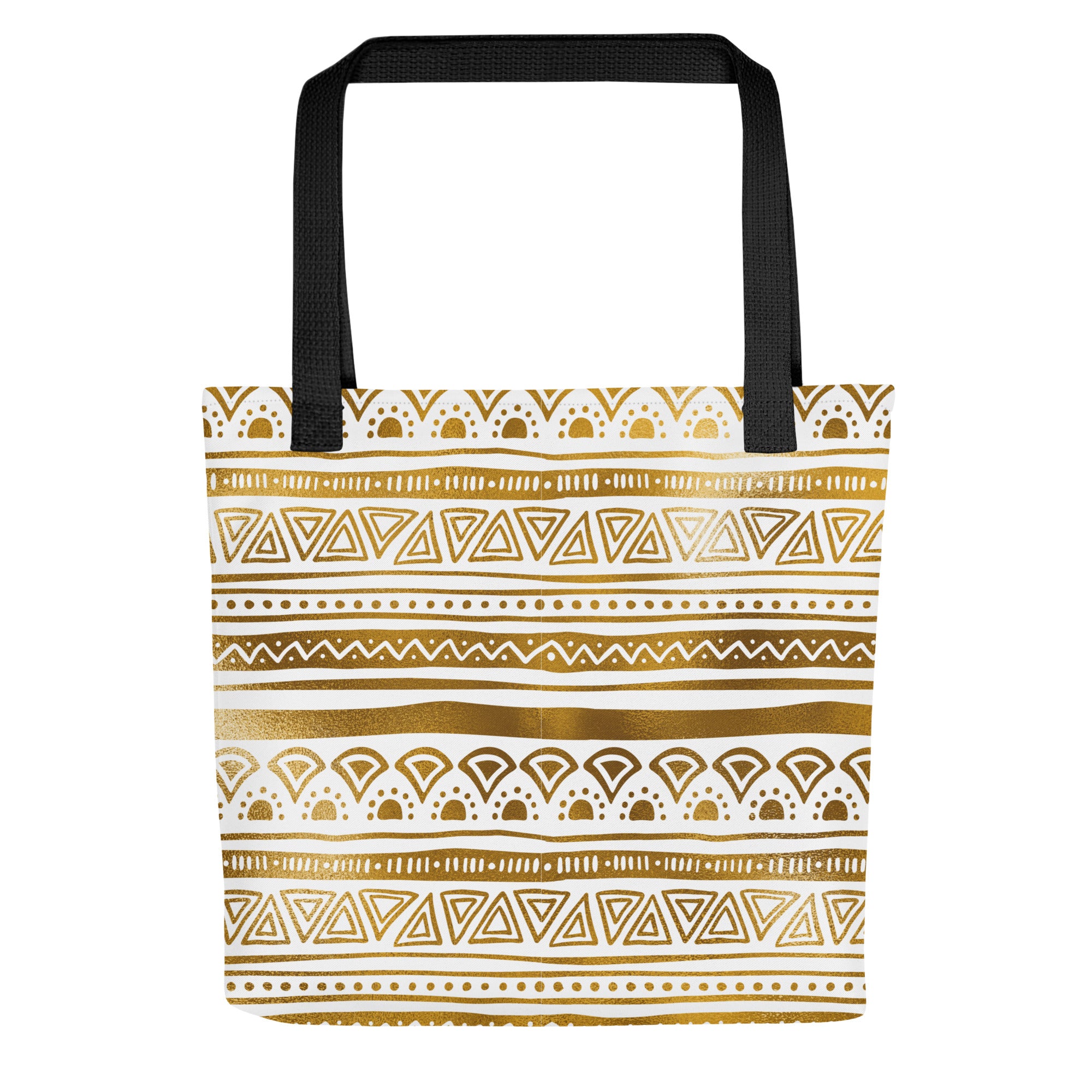 Tote bag Tribal Patterns White