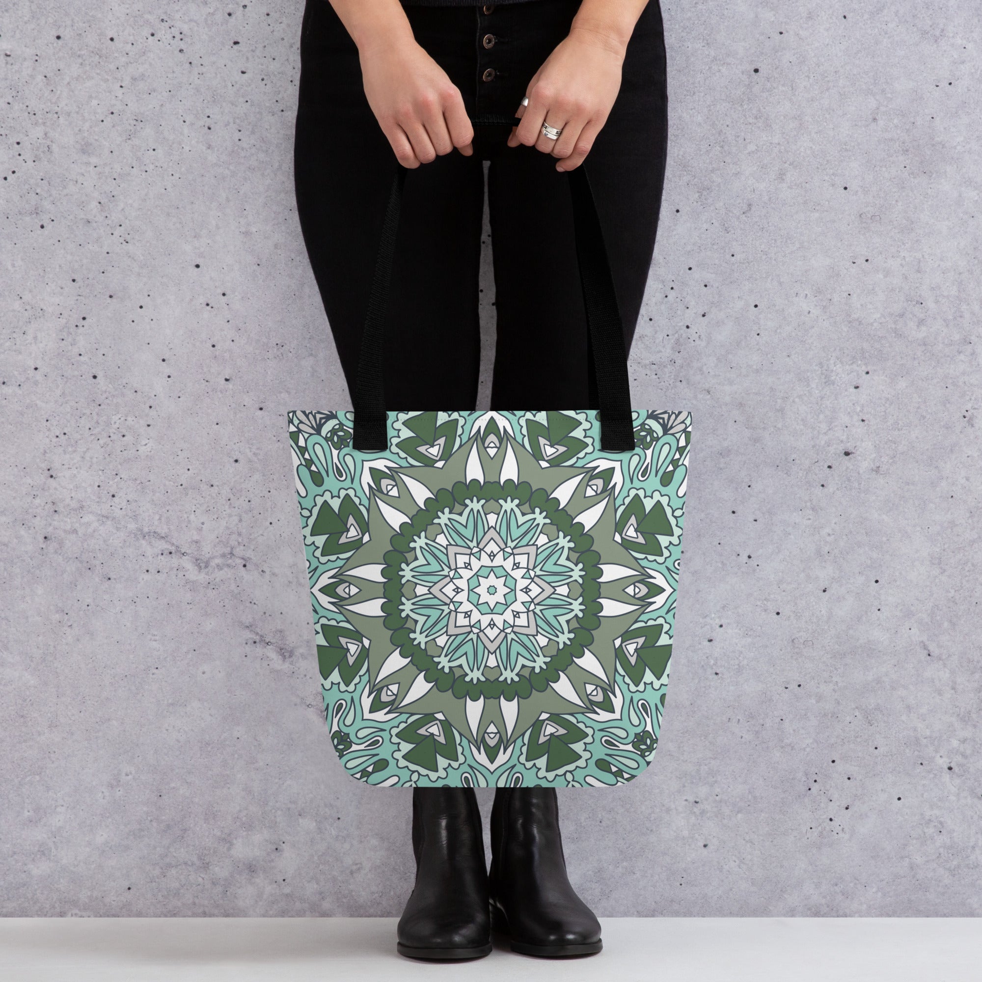 Tote bag White Mandala