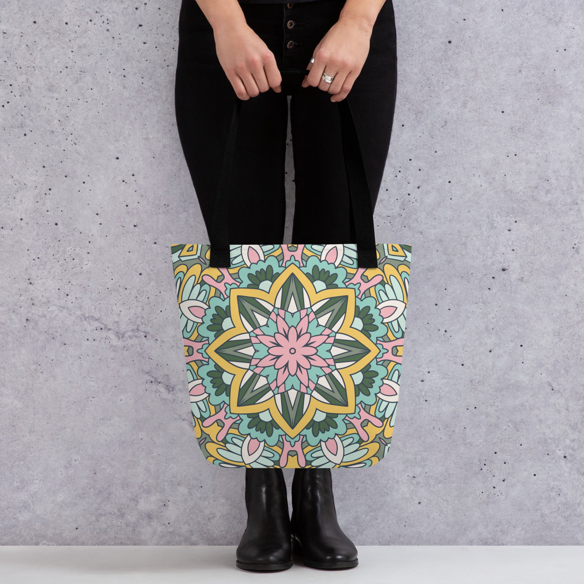 Tote bag Yellow Mandala