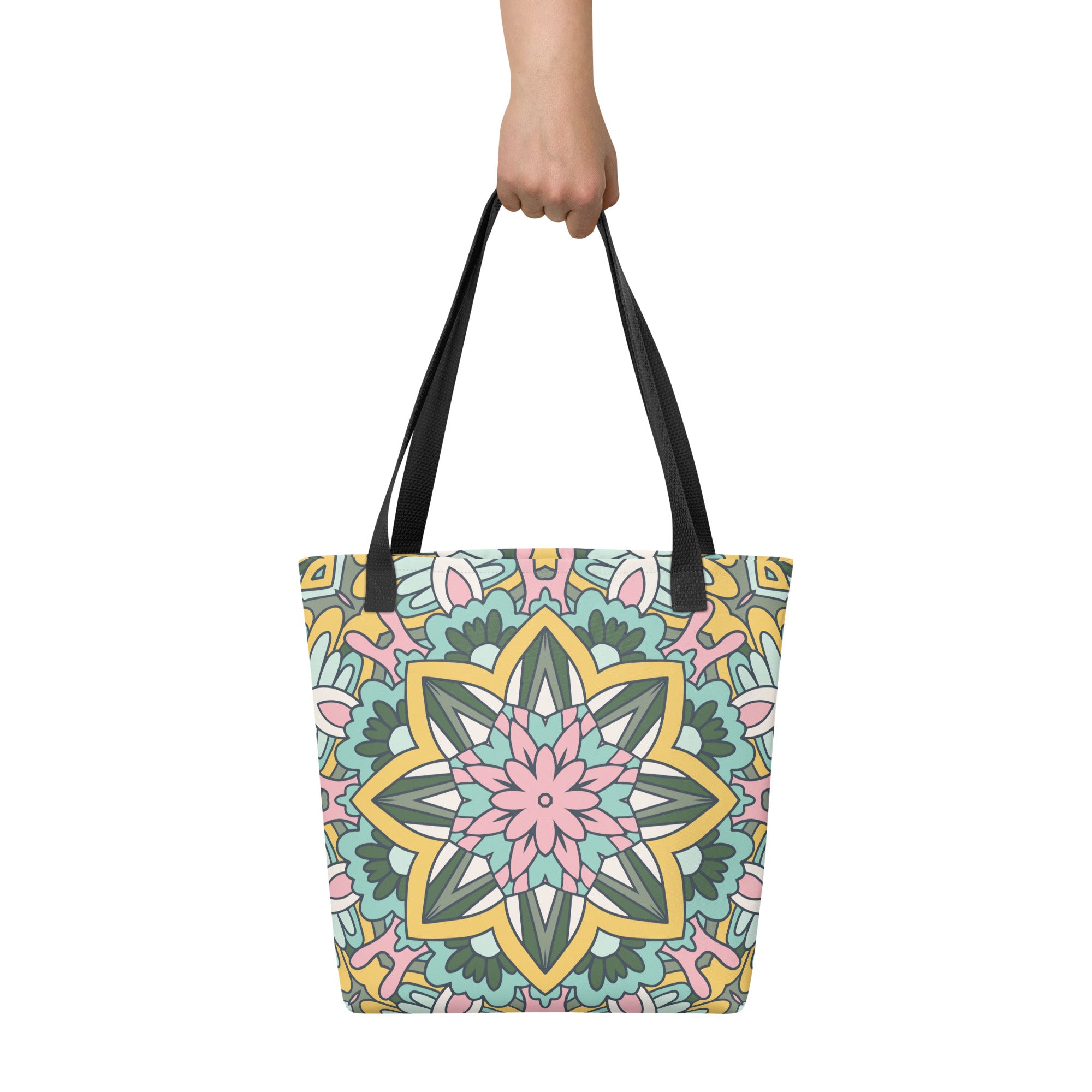 Tote bag Yellow Mandala