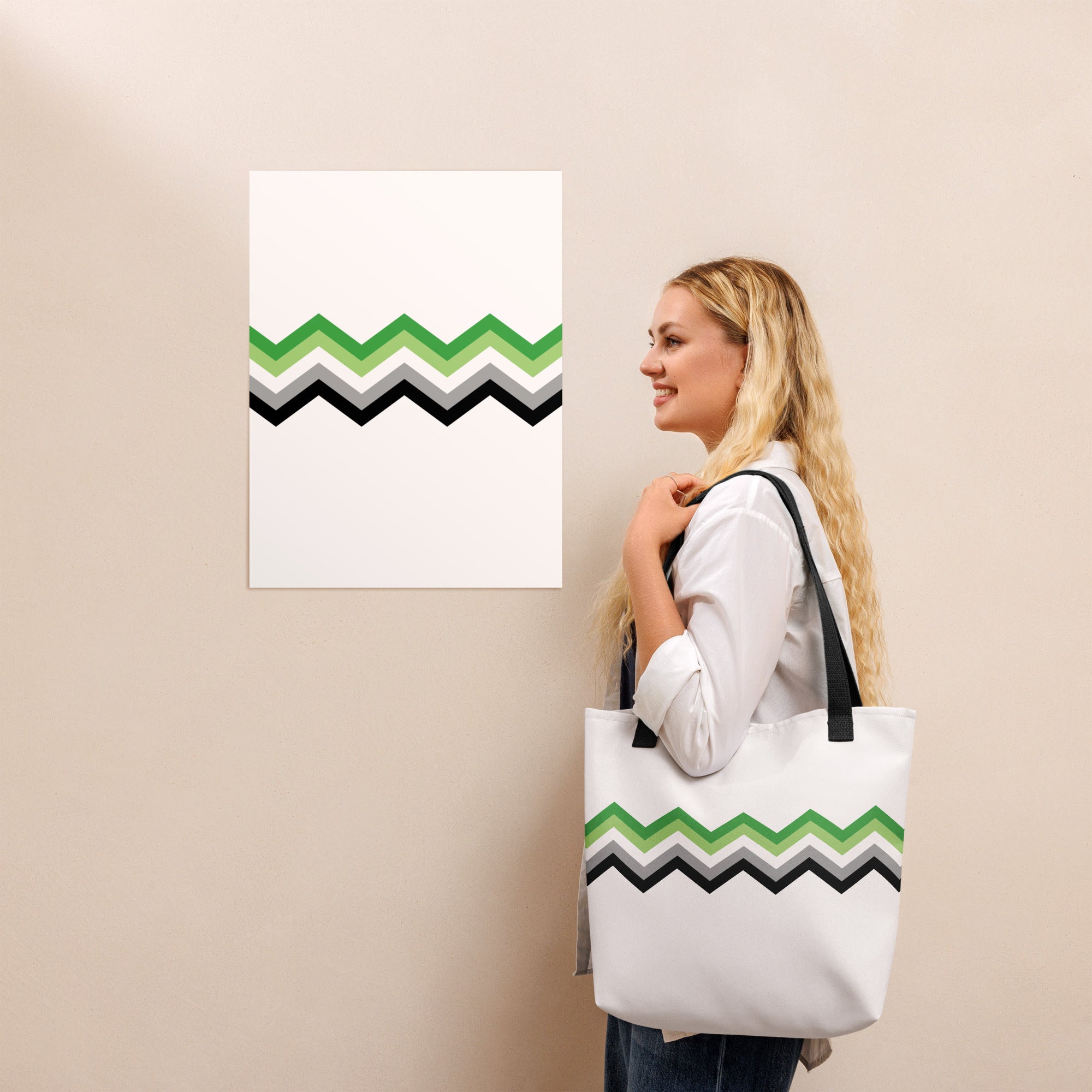 Tote bag Zigzag Aromantic