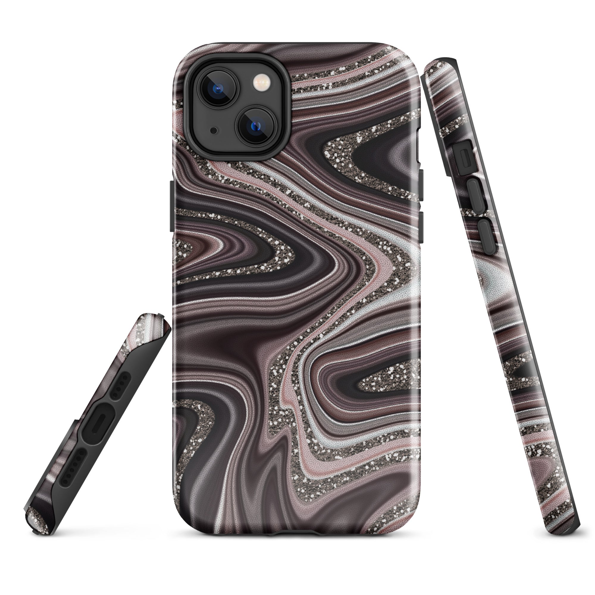 Tough Case for iPhone® Abstract Leather