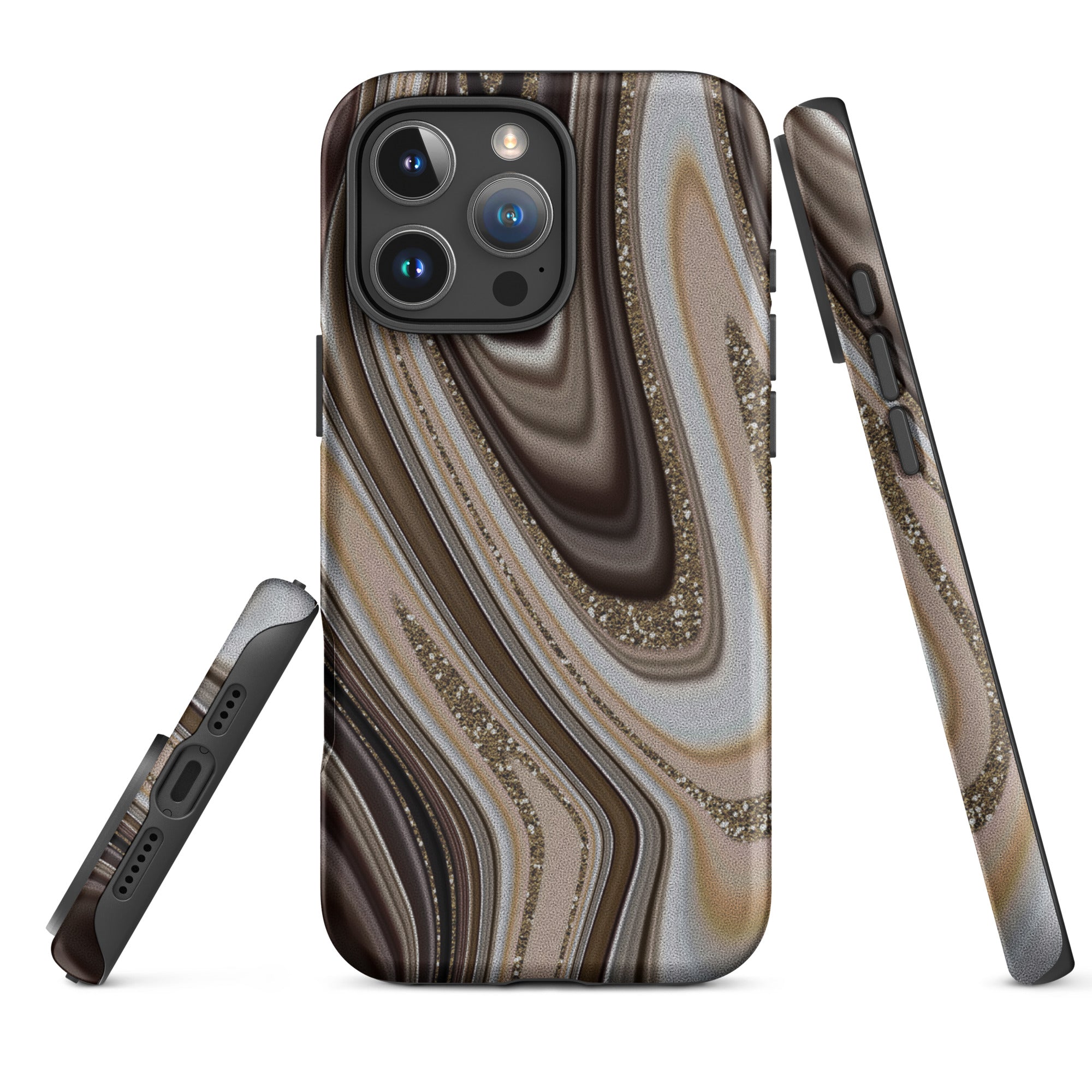 Tough Case for iPhone® Abstract leather