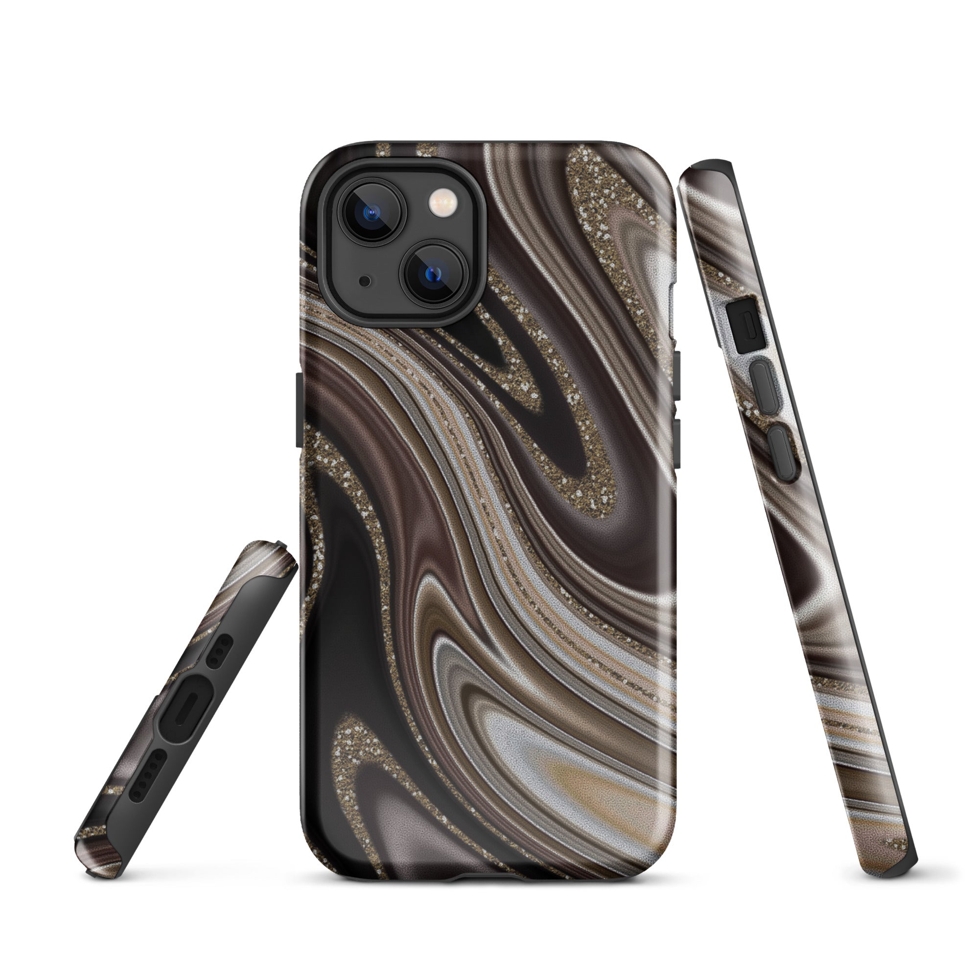 Tough Case for iPhone® Abstract leather