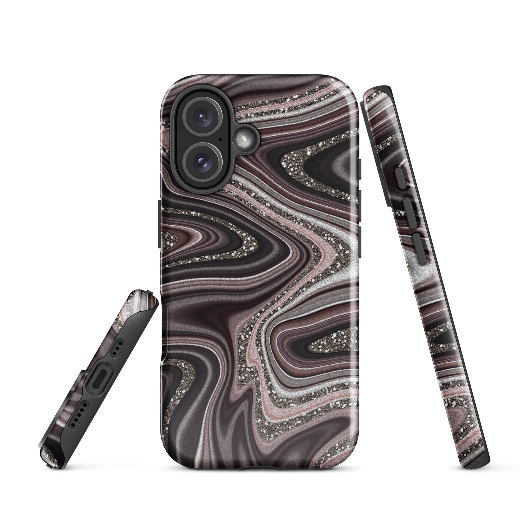 Tough Case for iPhone® Abstract Leather